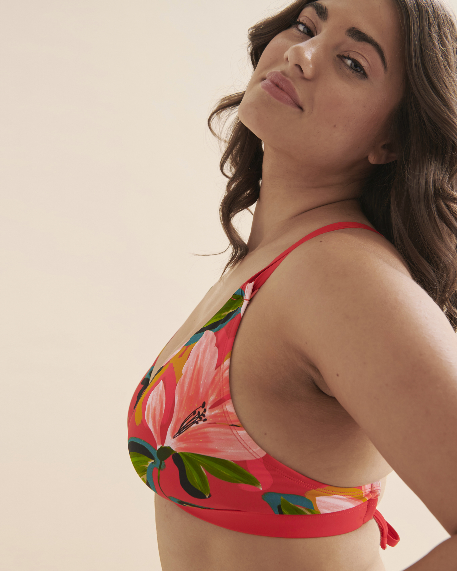 SKYE Break of Day Sarah D/DD/E/F Cup Bralette Bikini Top Ruby Tropical SK764128D - View3