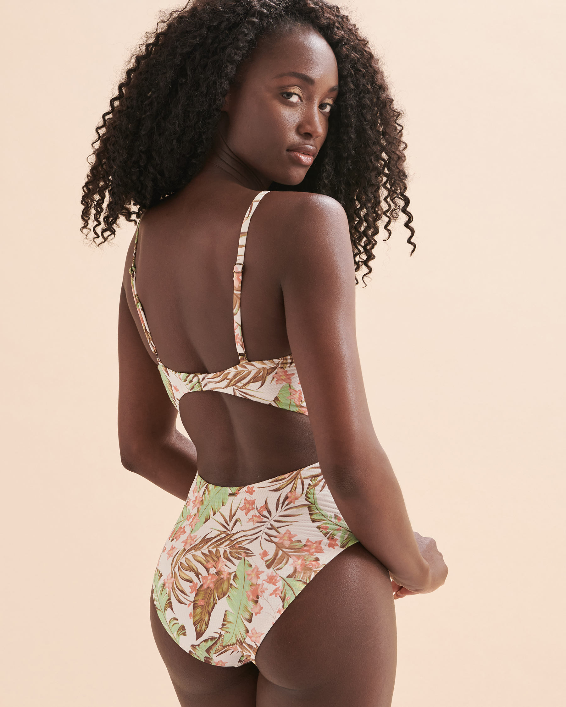 RIP CURL La Quinta Cut-Out One-piece Swimsuit Off White 0CZWSW - View2