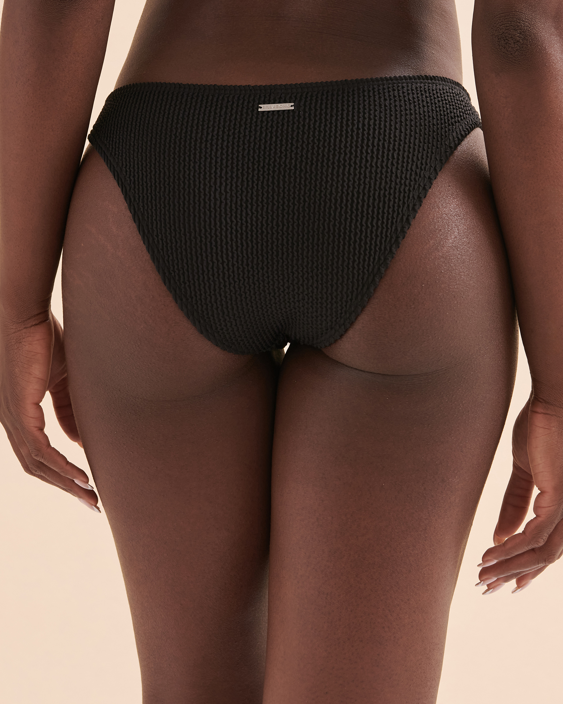BILLABONG Summer High Ribbed High Leg Bikini Bottom Black Sands ABJX400213 - View2