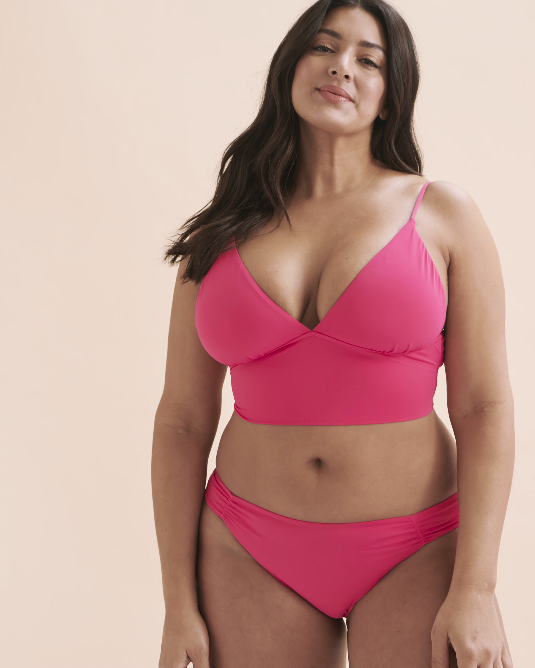 QUINTSOUL Crossed Back Details Bralette Bikini Top Raspberry W15203965 - View3