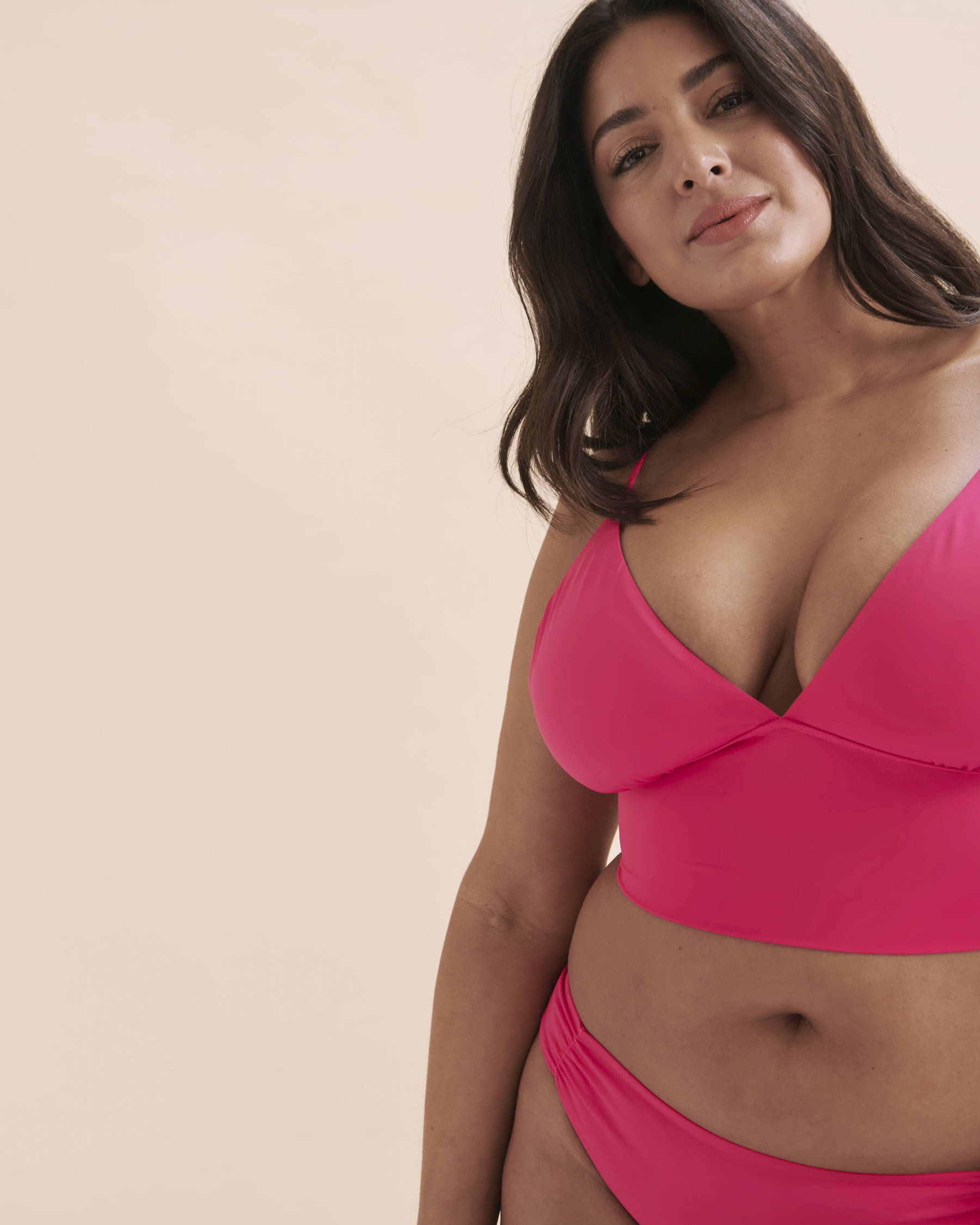 QUINTSOUL Crossed Back Details Bralette Bikini Top Raspberry W15203965 - View4