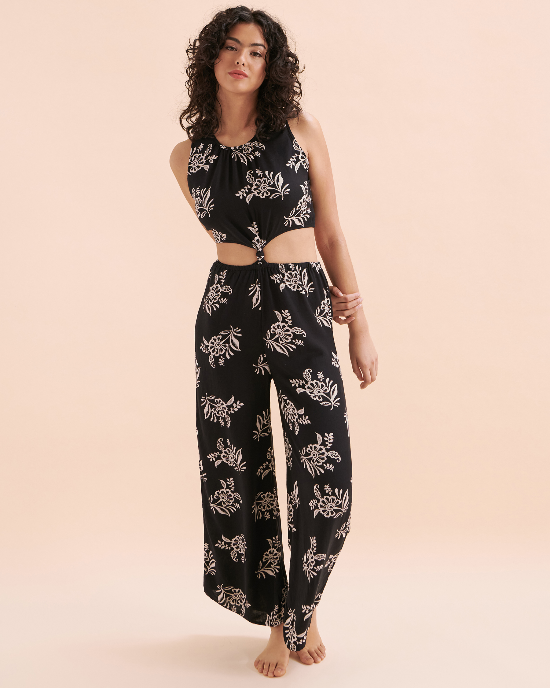 O'NEILL Pearl Front Knot Jumpsuit Black SP4416030 - View3