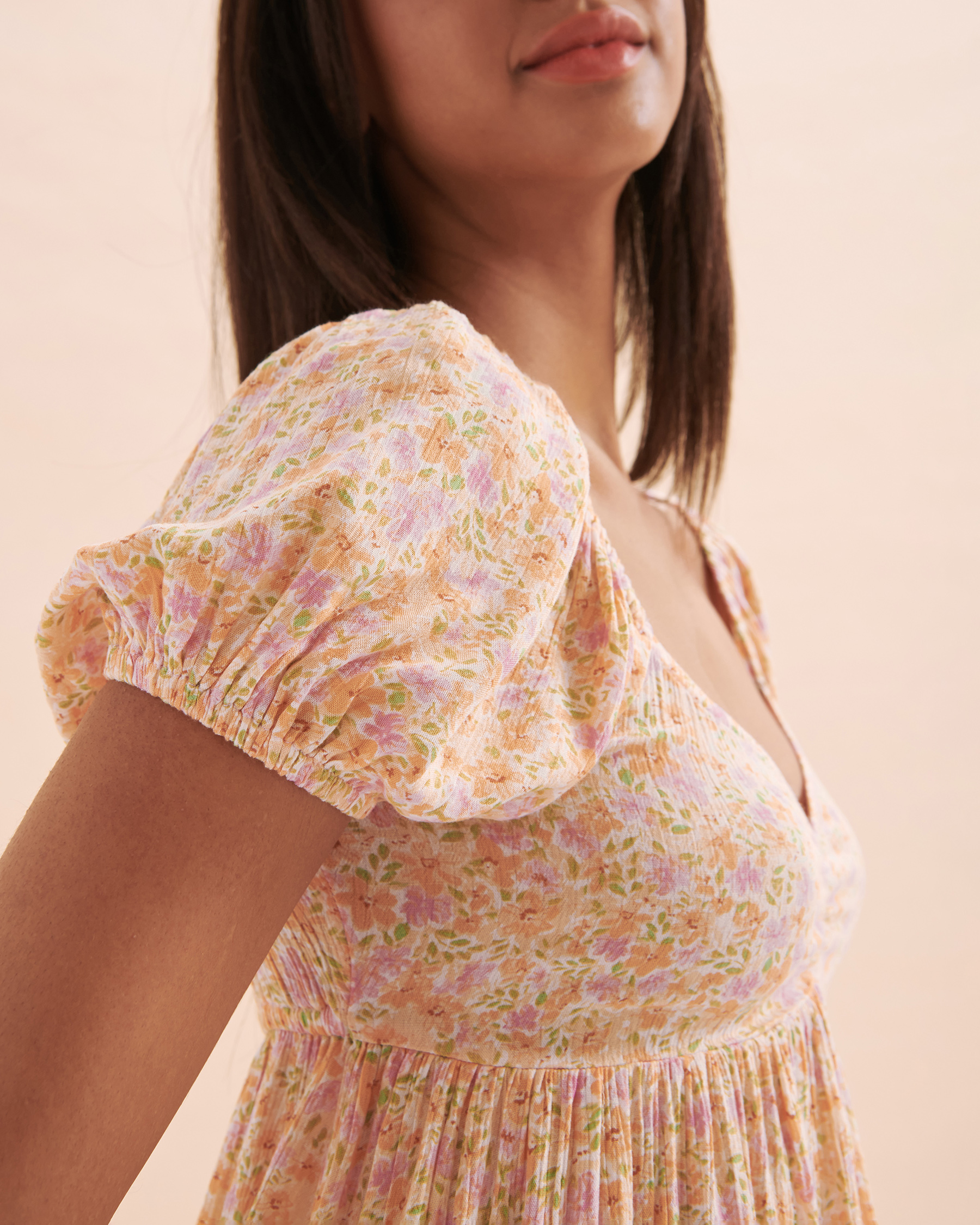 BILLABONG Heart Song Short Dress Pink Floral ABJWD00709 - View3