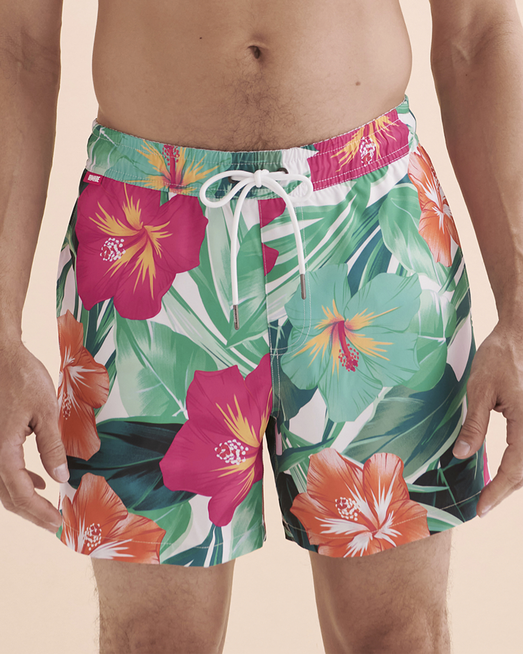 HAMABE Volley Swimsuit Hibiscus Tropical 03100031 - View6