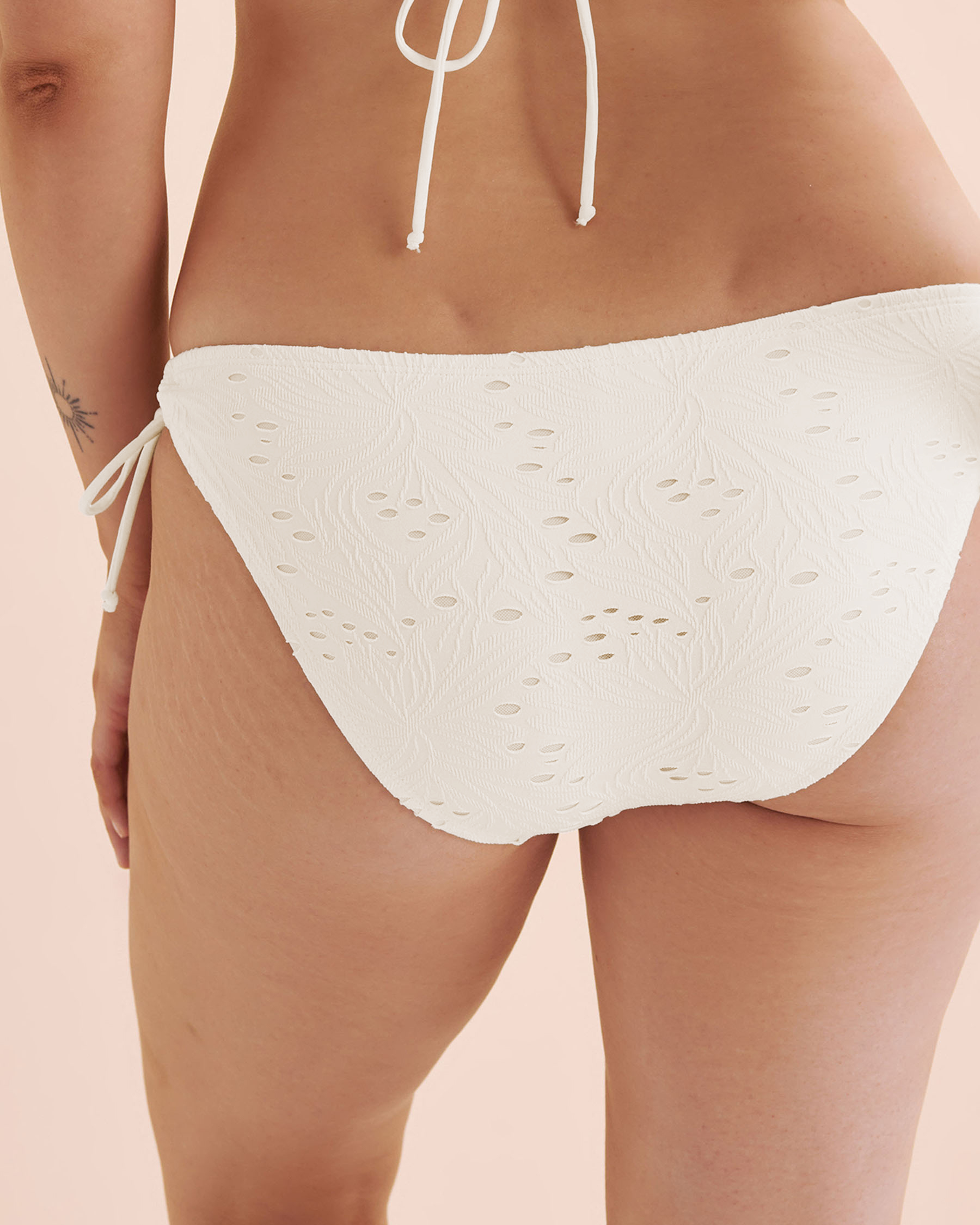 SKYE Bloom Juliana Lace Low Rise Bikini Bottom Cream White SK789148 - View2