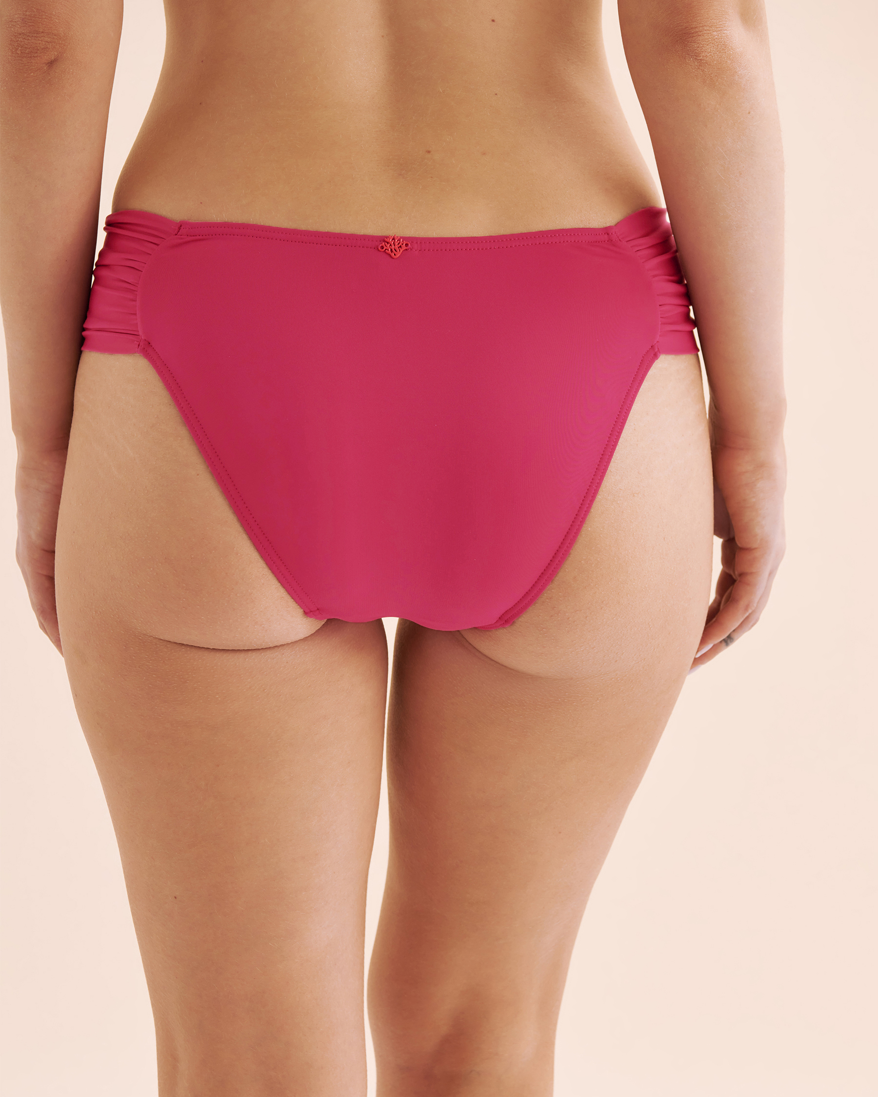 COSTA DEL REY Low Rise Brazilian Bikini Bottom Cherry Pink 01300438 - View4