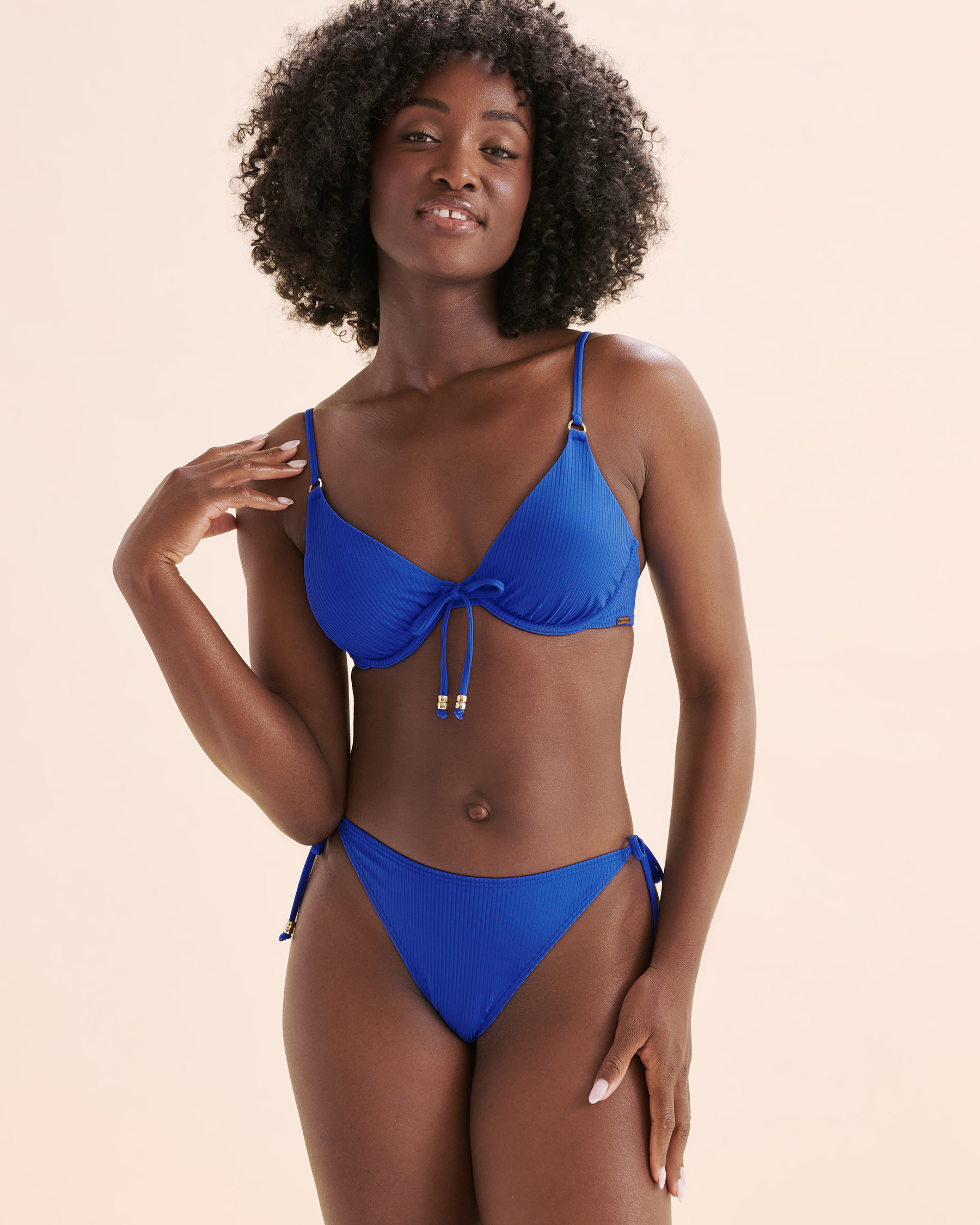MY BIKINI STORY Malibu Shiny Bikini Bottom Royal Sea Blue 01300447 - View4