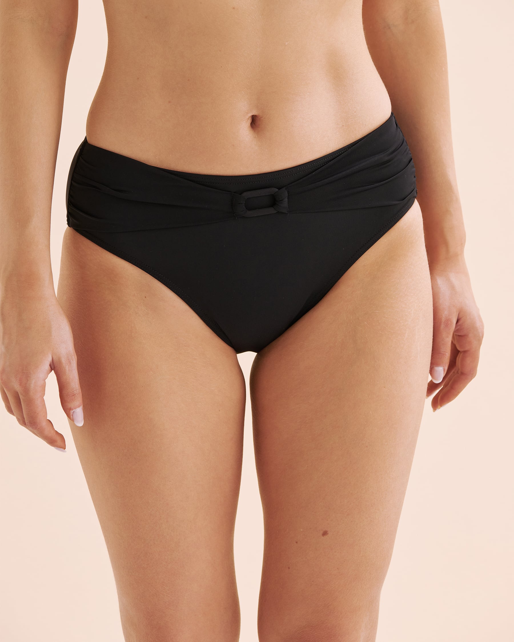 COSTA DEL REY Mid Rise Bikini Bottom Black 01300436 - View1