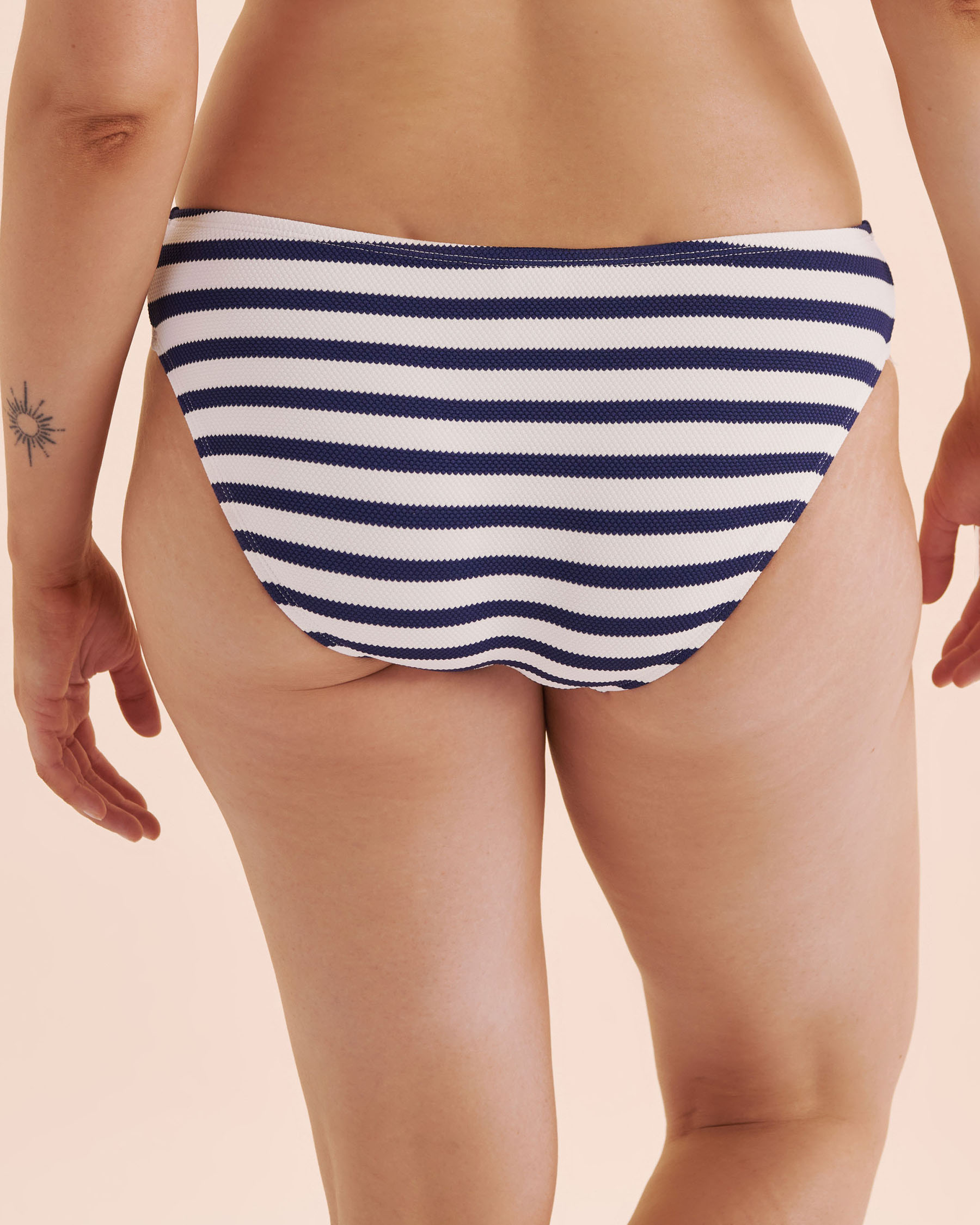 SKYE Nautik Melanie Low Rise Bikini Bottom Black and white SK78635 - View9