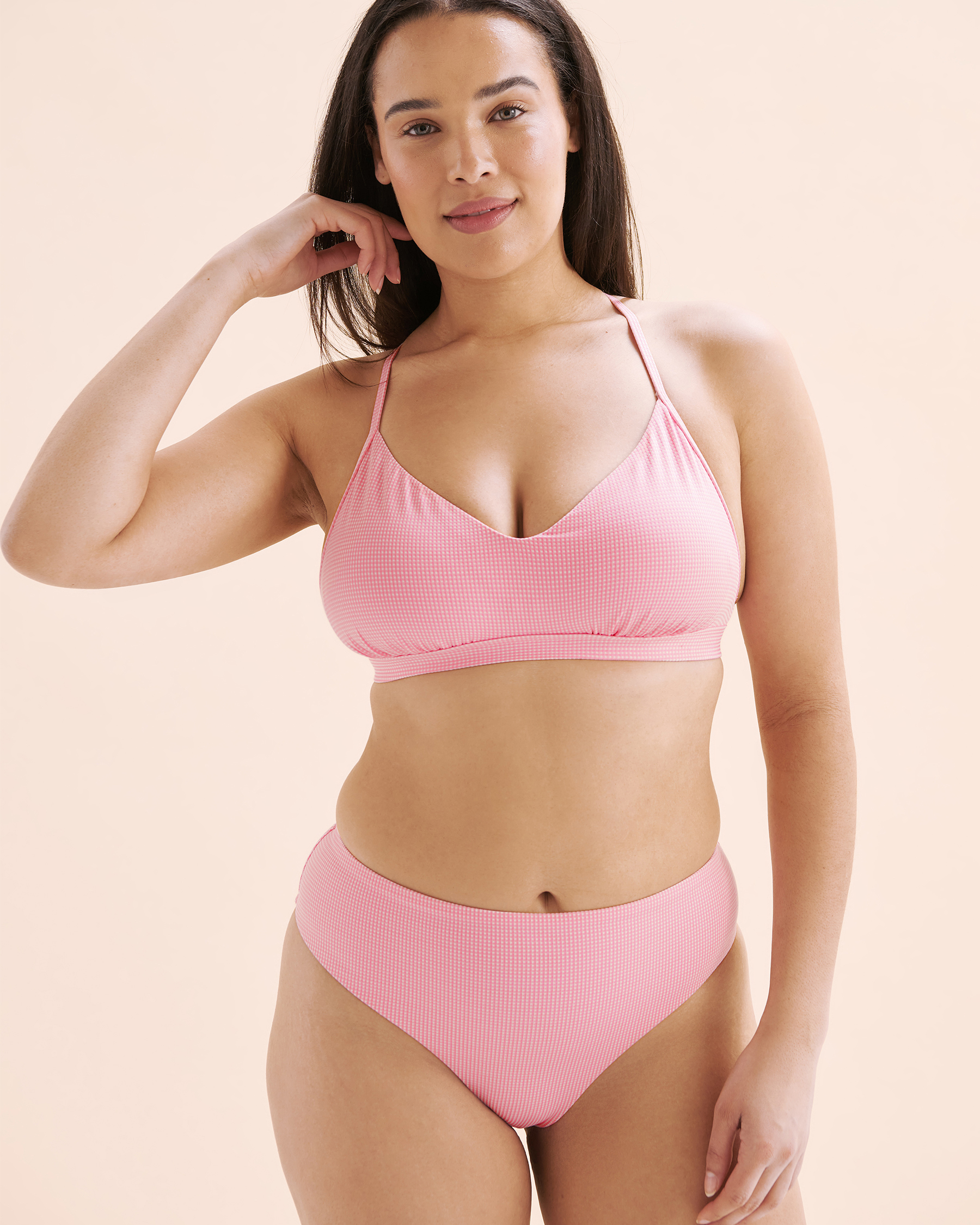 EIDON Summer Vibes Madison D-F Cup Bikini Top Light Pink 35277125D - View1