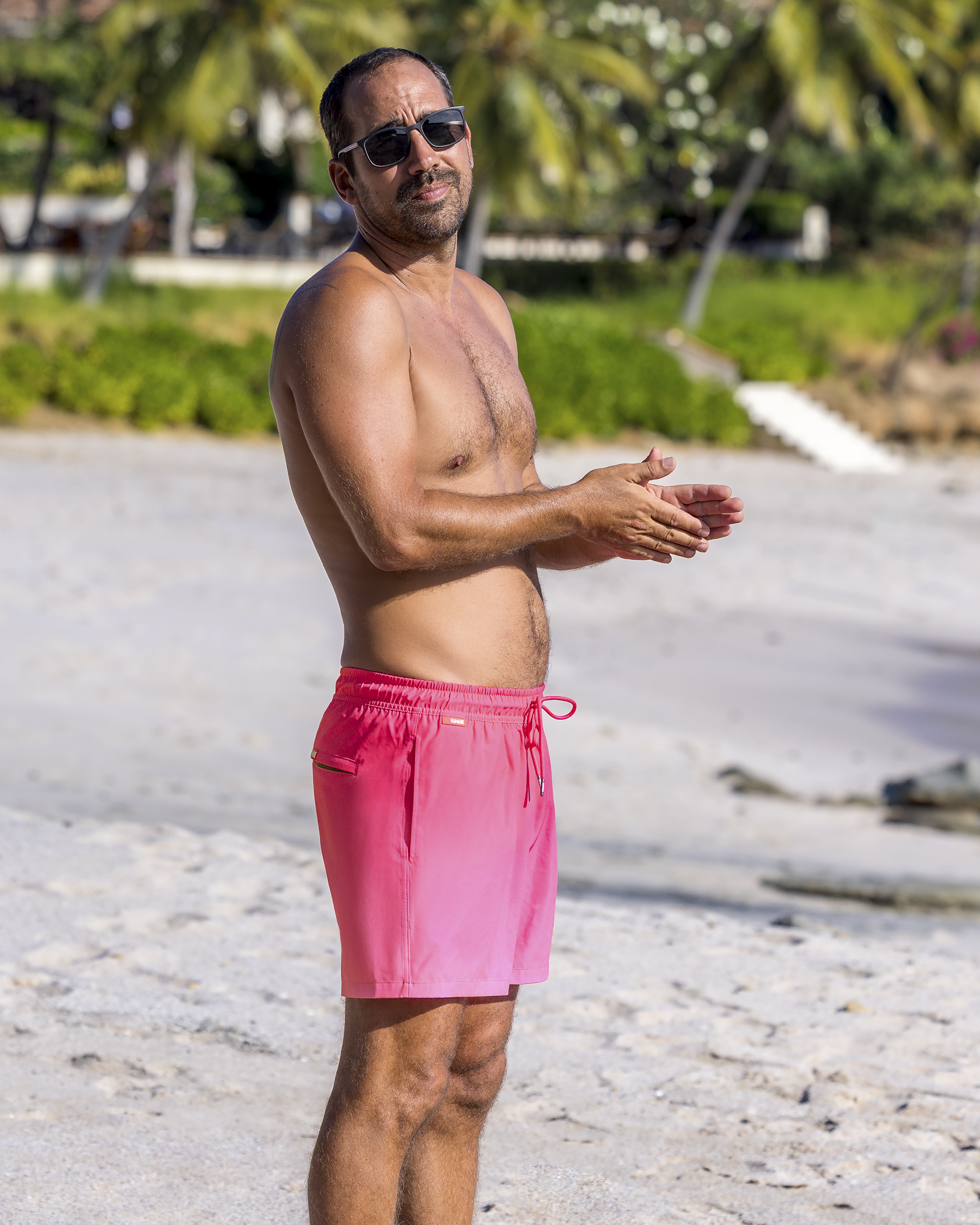 HAMABE Volley Swimsuit with Long Lining Ombre Pink 03100054 - View1
