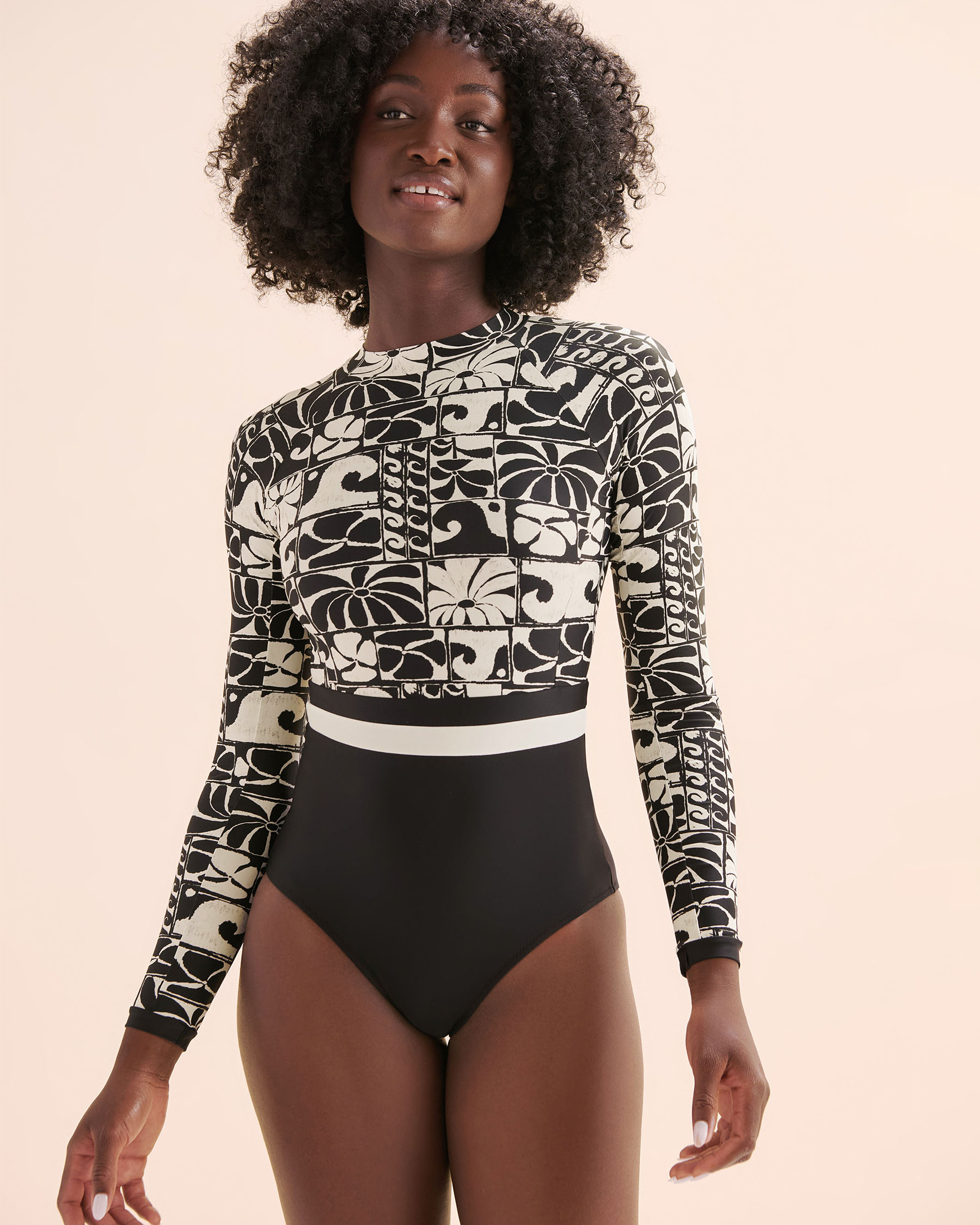 RIP CURL AOTS-TY Williams UPF One-Piece Swimsuit Black 190WRV - View1