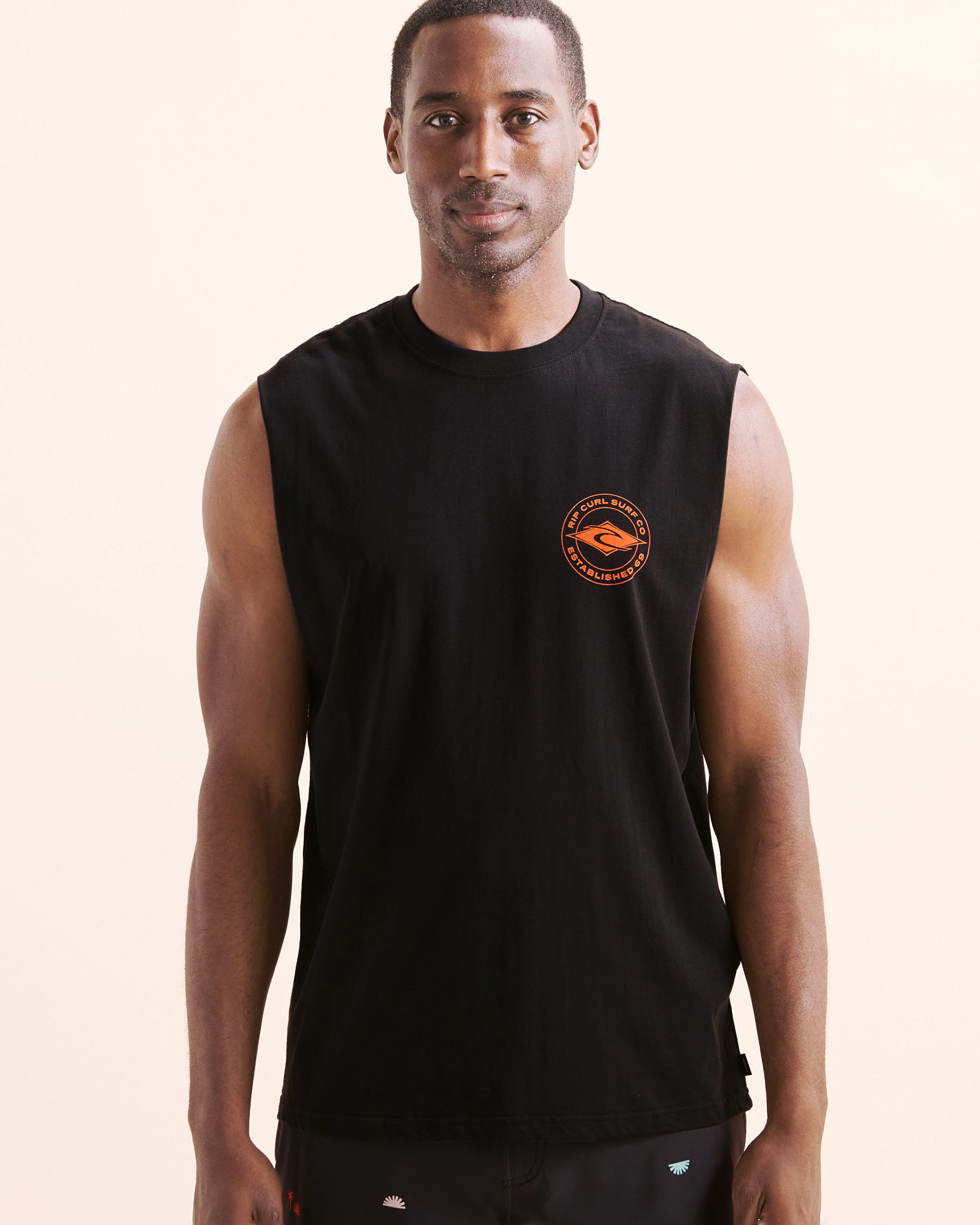 RIP CURL Staple Muscle Tank Top Black 0VAMTE - View1