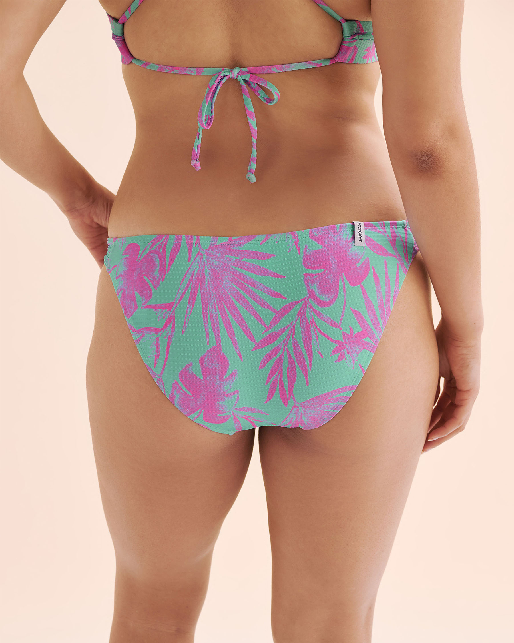 BODY GLOVE Azores Surf Rider Shirred Bikini Bottom Green and purple 39674141 - View2