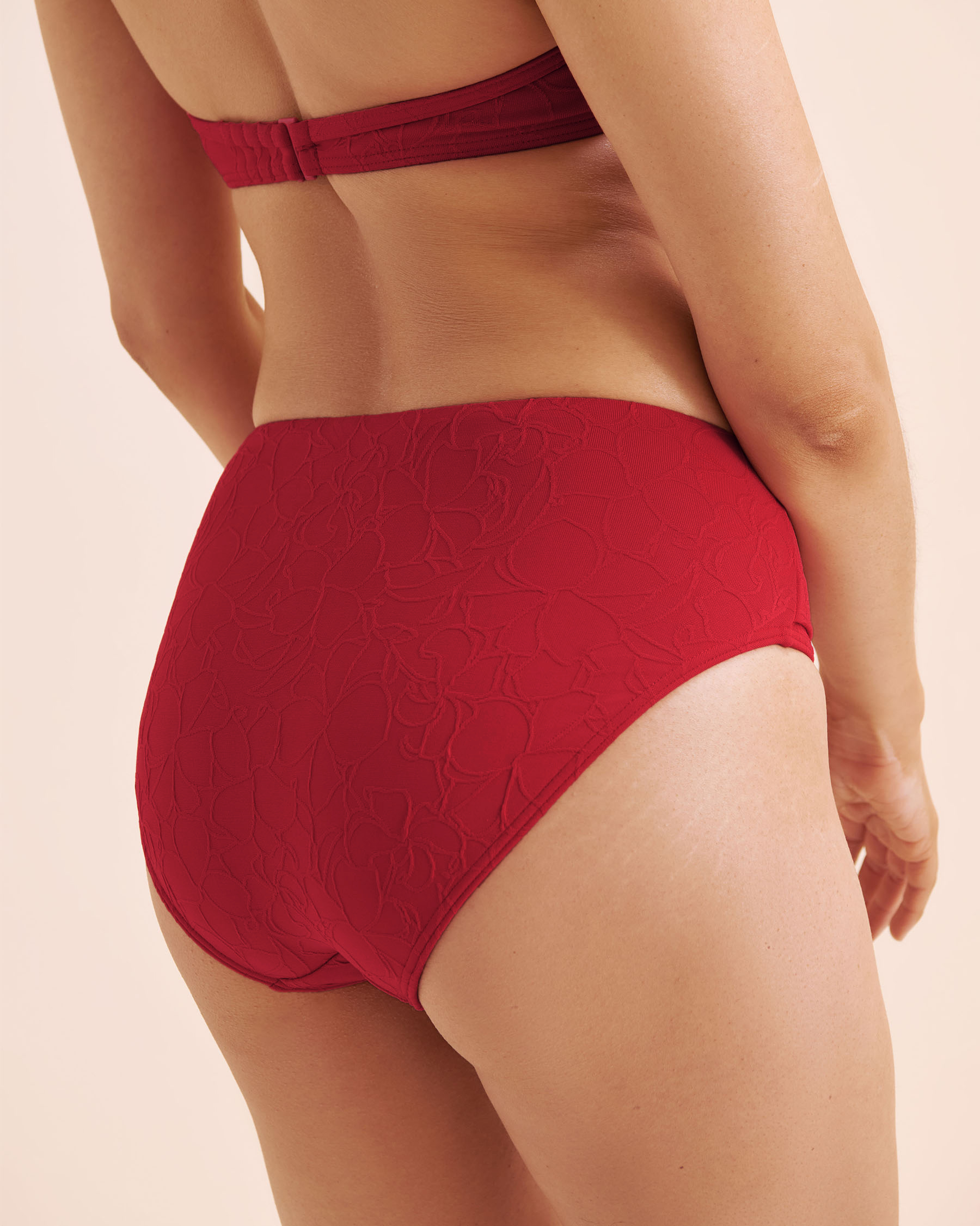 TURQUOISE COUTURE Folded Bikini Bottom Lychee Red 01300486 - View6