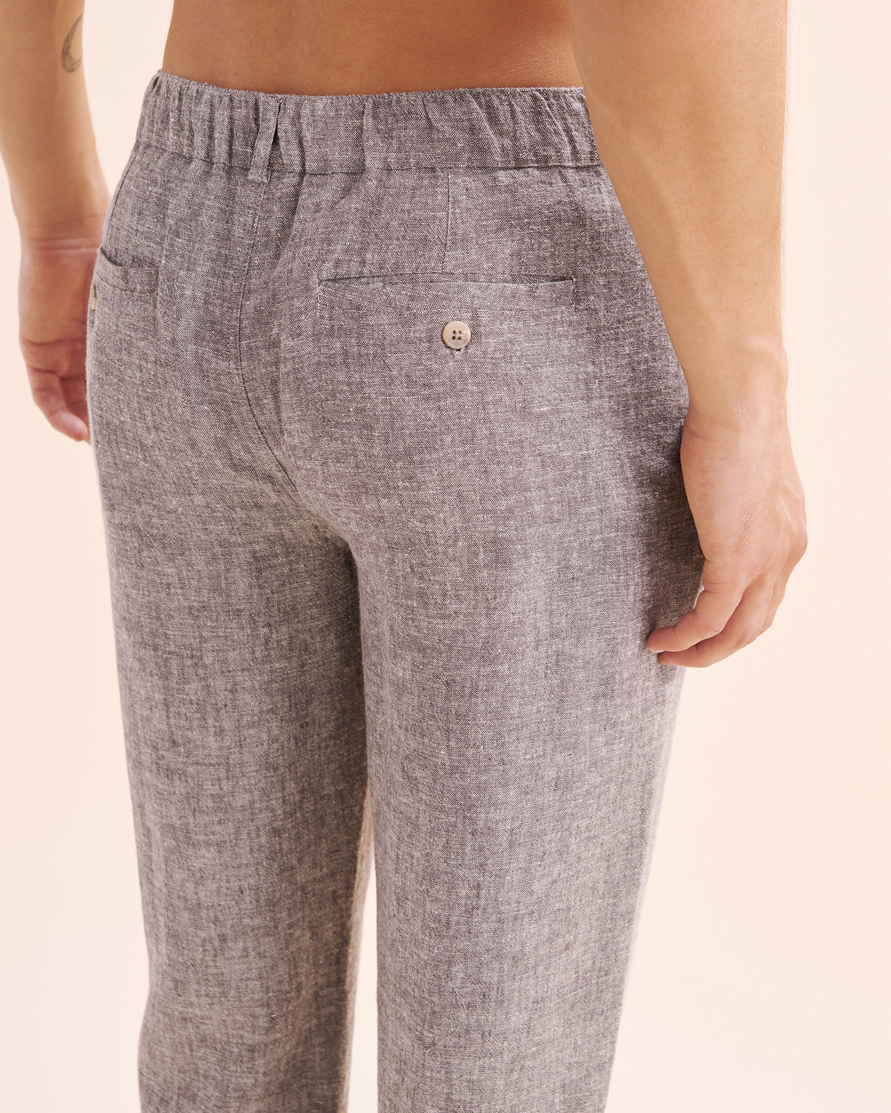 OFF THE BEACH Linen Blend Pants Grey 04200009 - View6