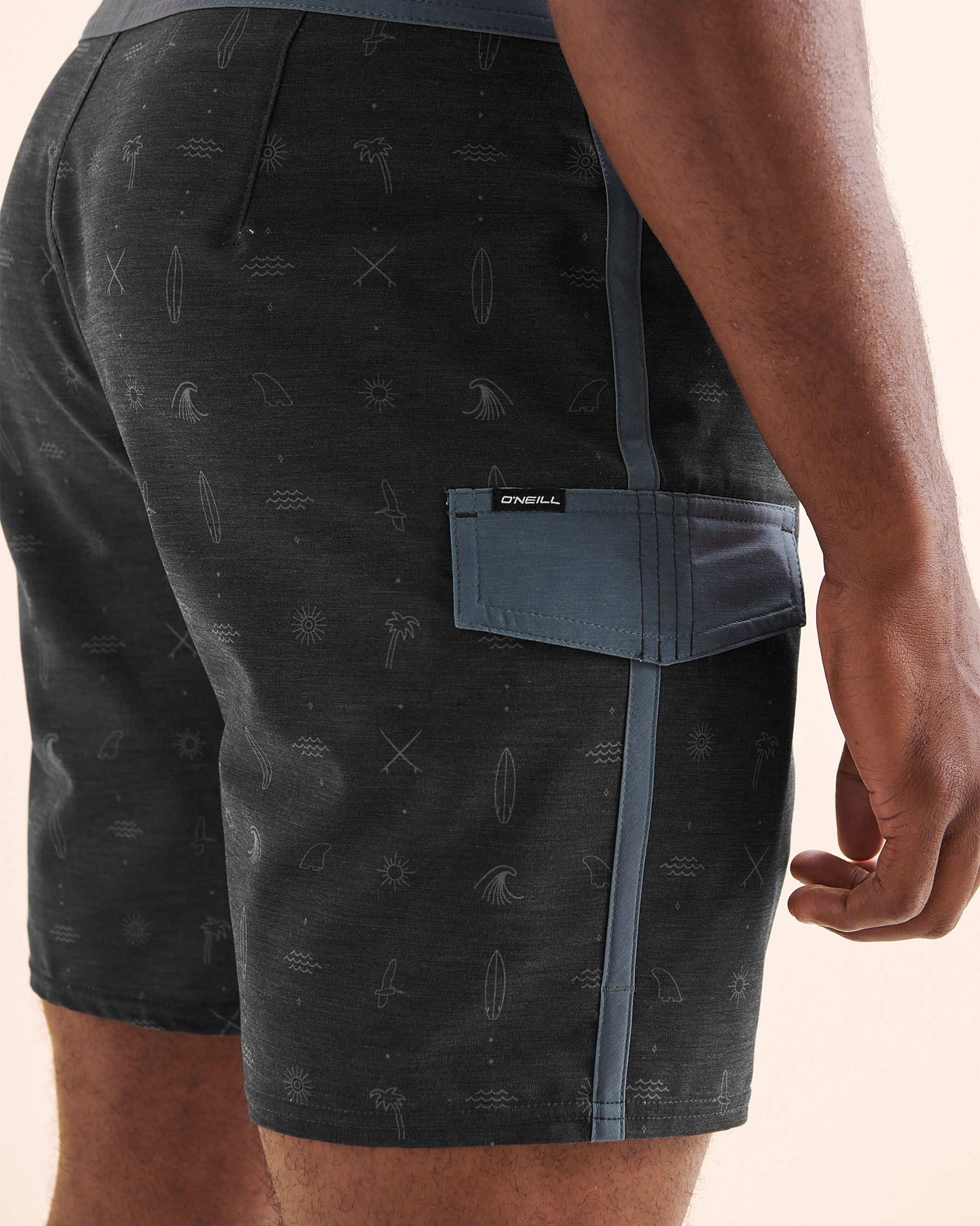 O'NEILL Lineup 17 Boardshort Swimsuit Black and blue SU5106006 - View3