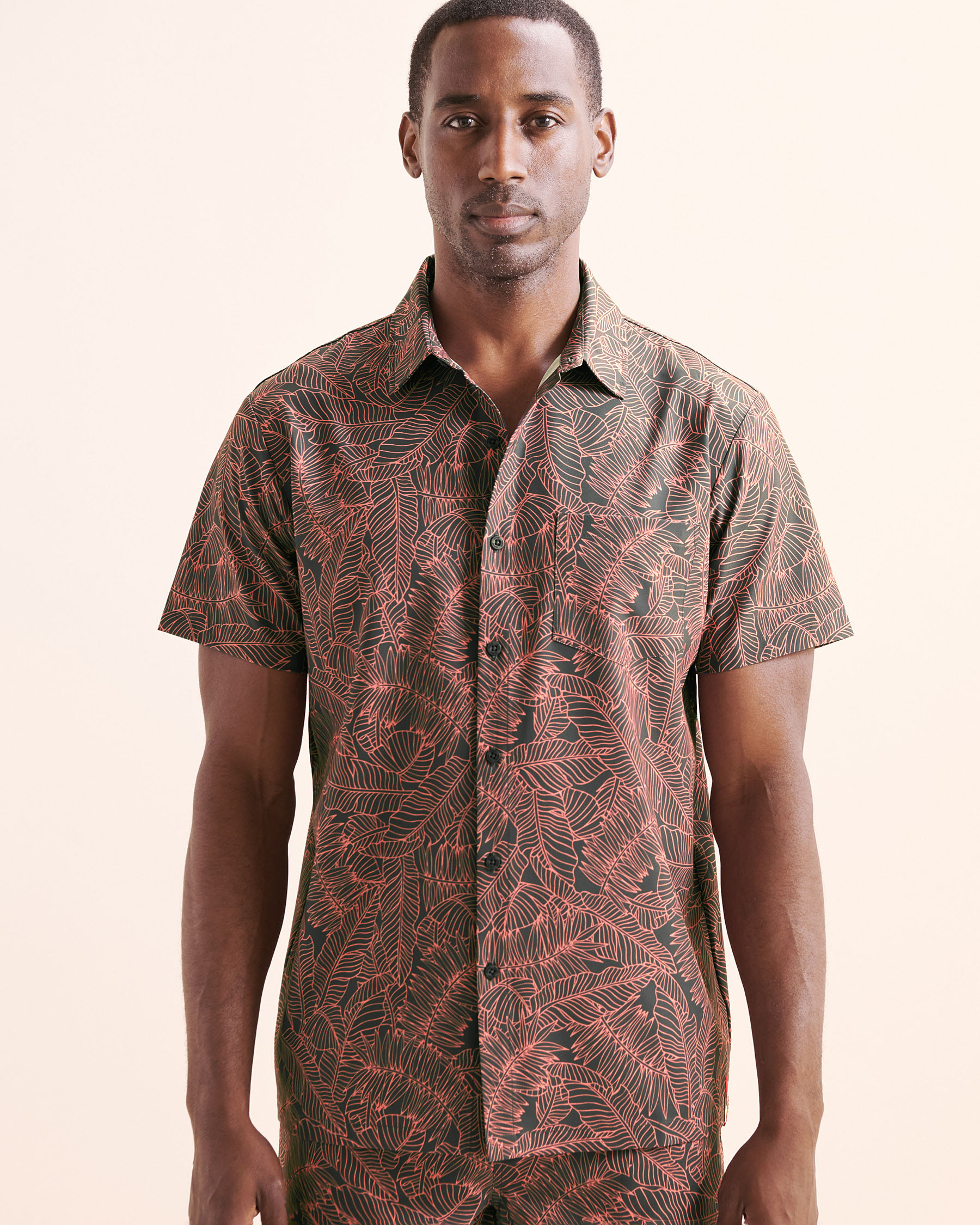 HAMABE Short Sleeve Shirt Grey 04100040 - View6
