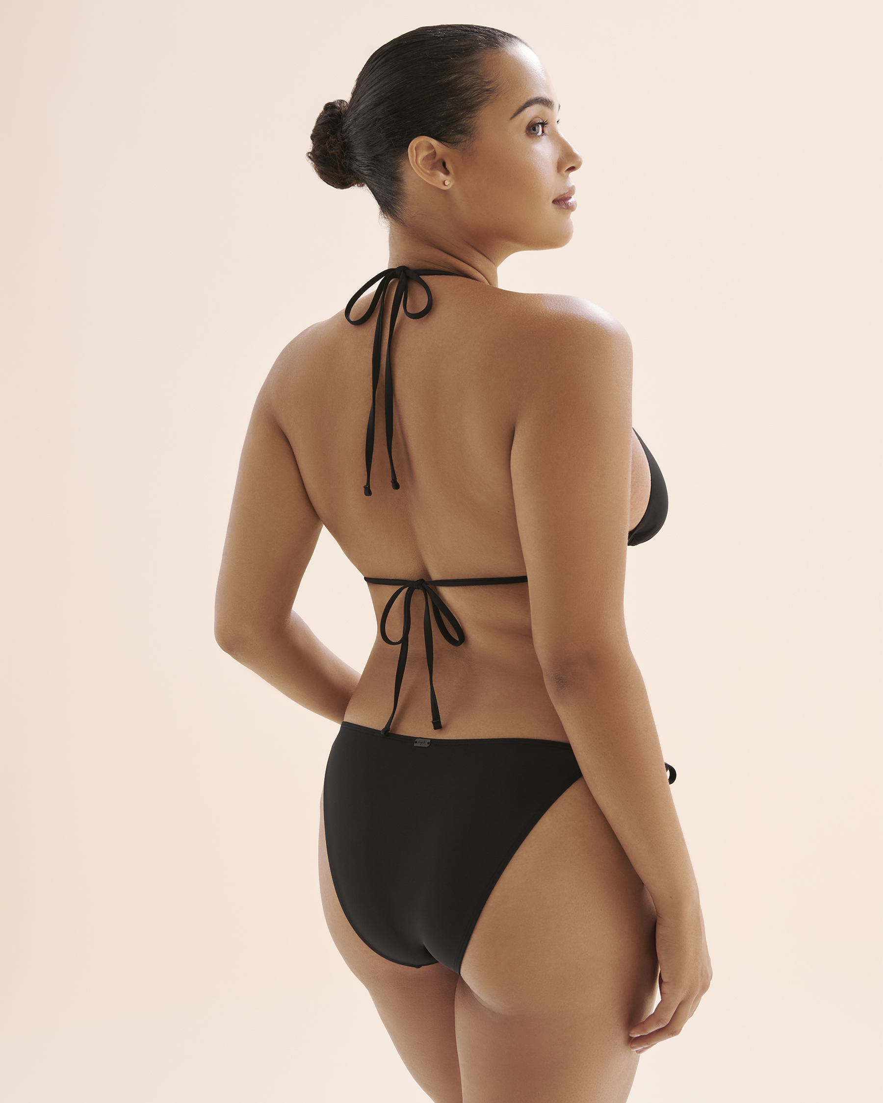 TROPIK Side Tie Brazilian Bikini Bottom Black 01300473 - View3