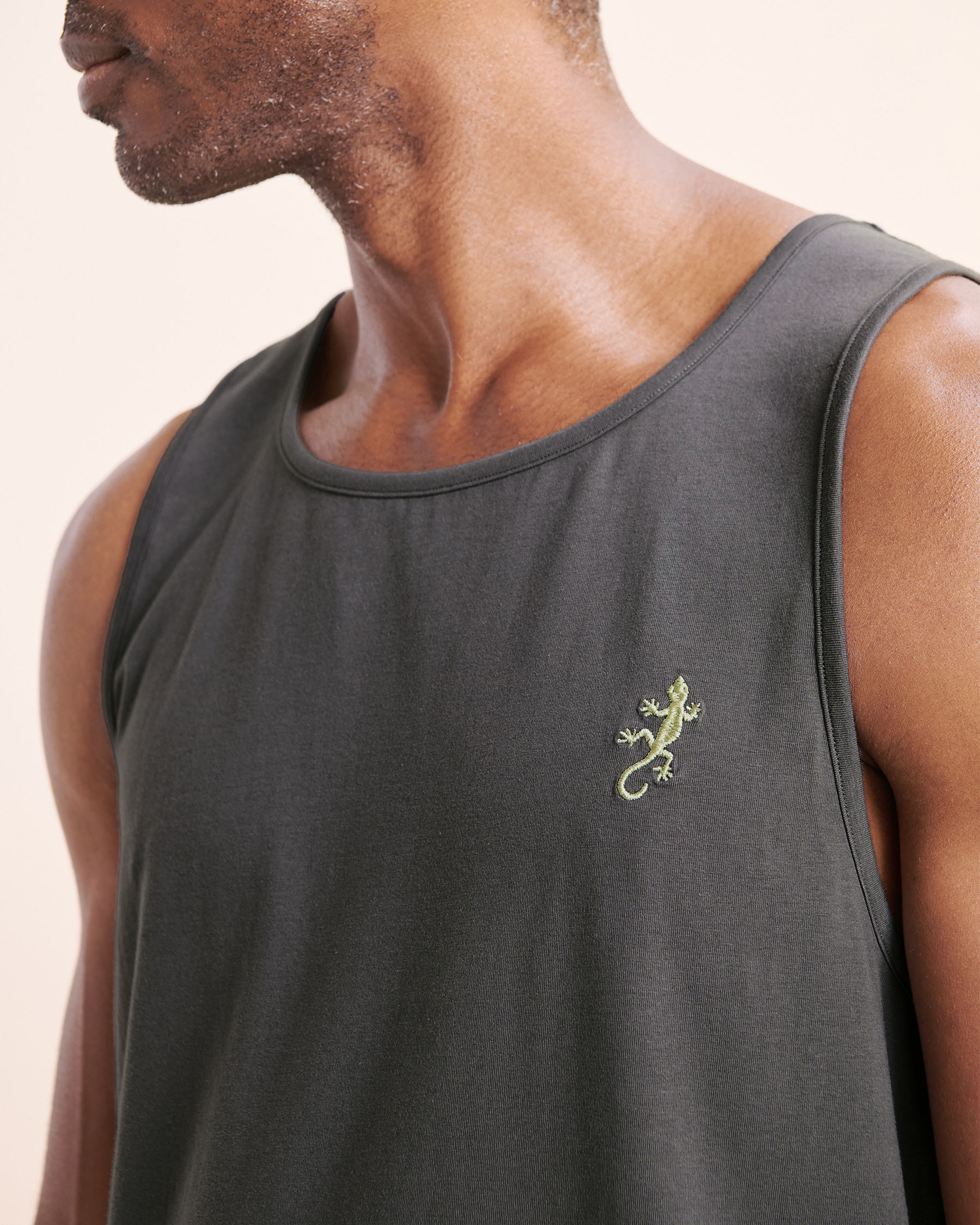 HAMABE Tank Top Grey 04100038 - View3
