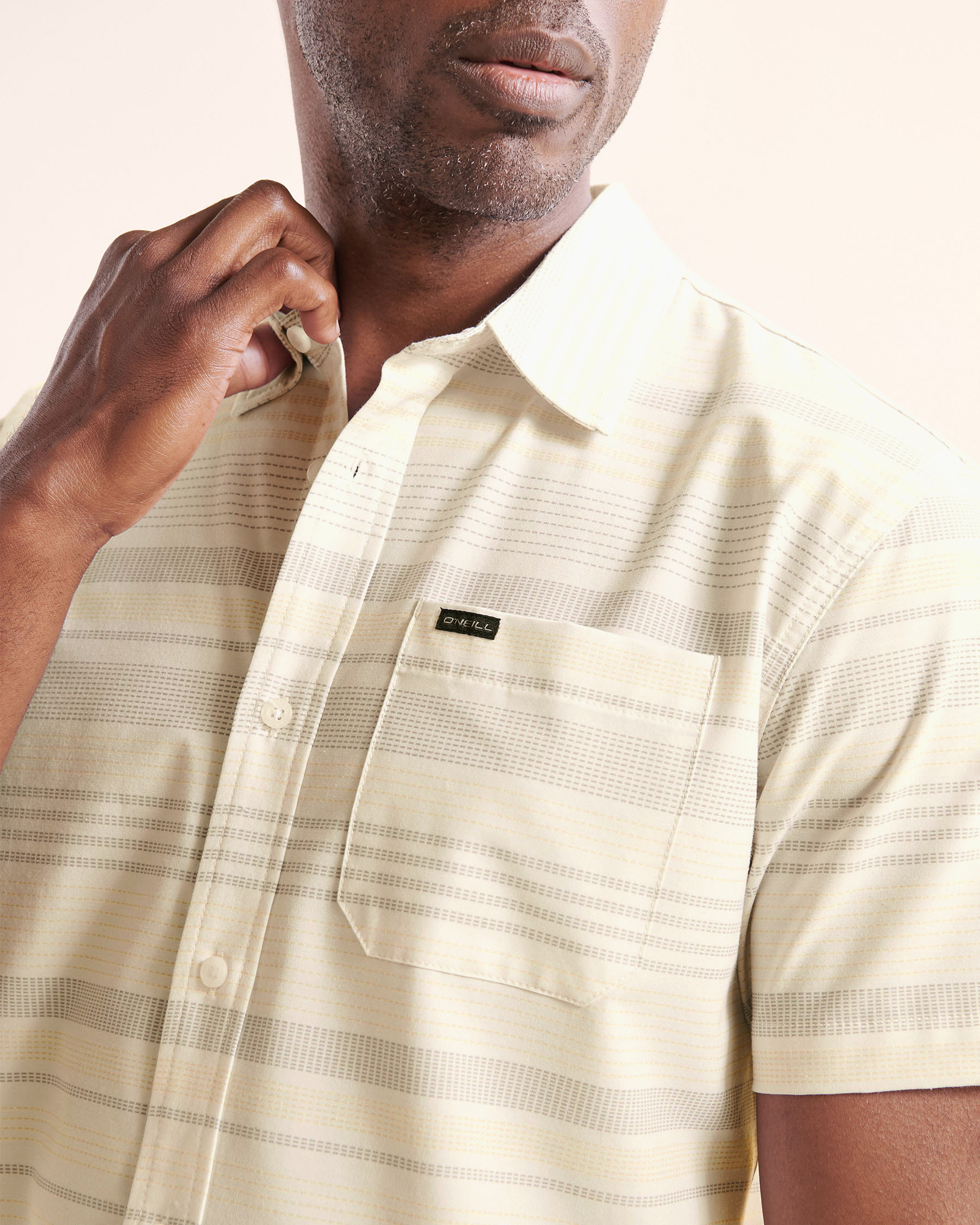 O'NEILL TRVLR UPF Traverse Stripe Standard Shirt White SP5104105 - View3