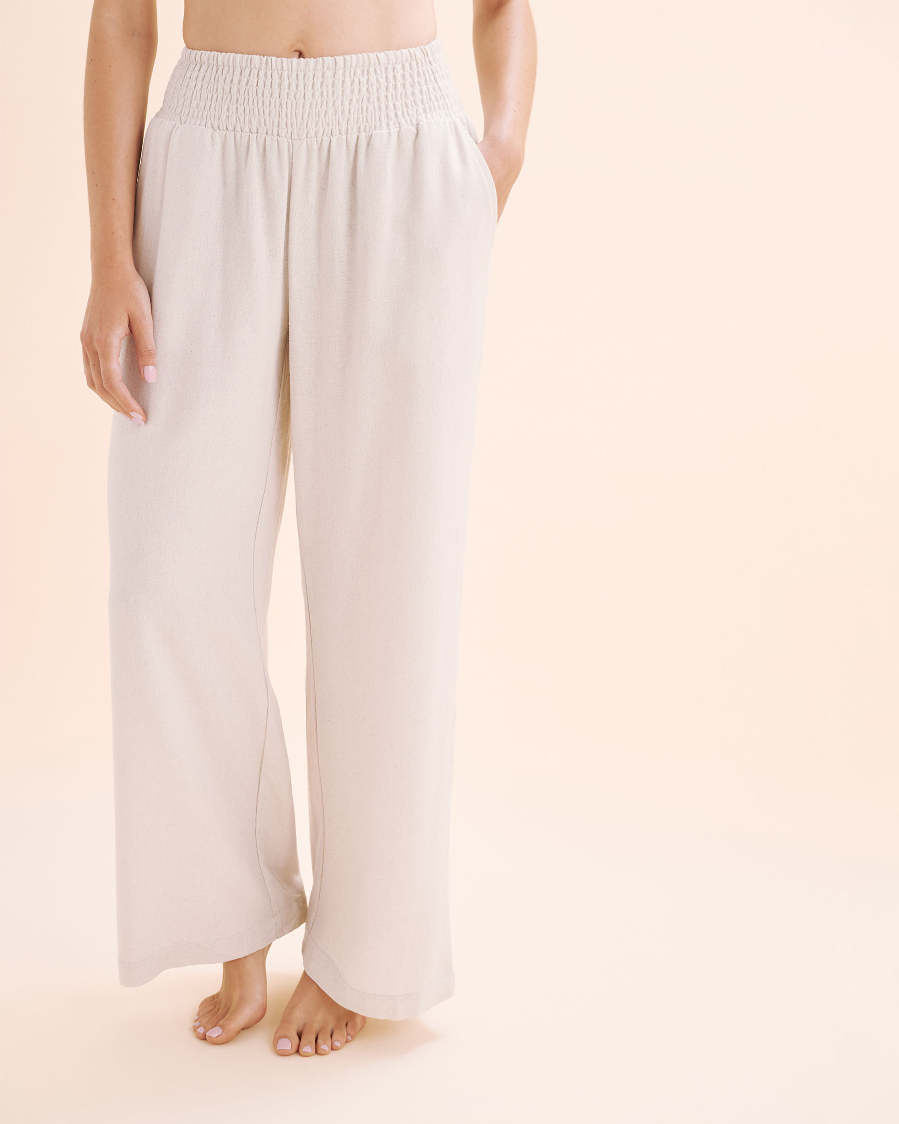 OFF THE BEACH Wide Leg Pants Beige 02200099 - View1