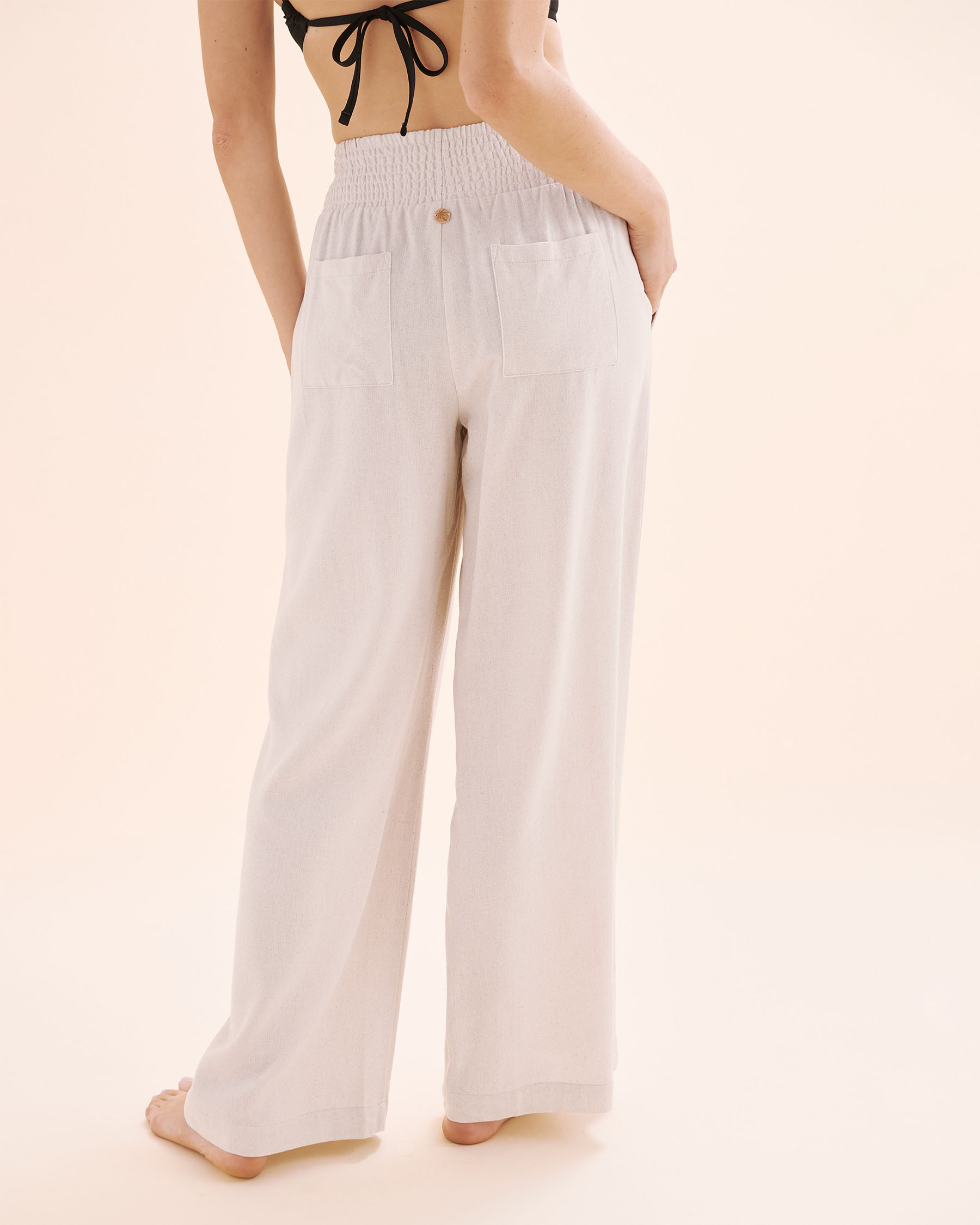 OFF THE BEACH Wide Leg Pants Beige 02200099 - View2