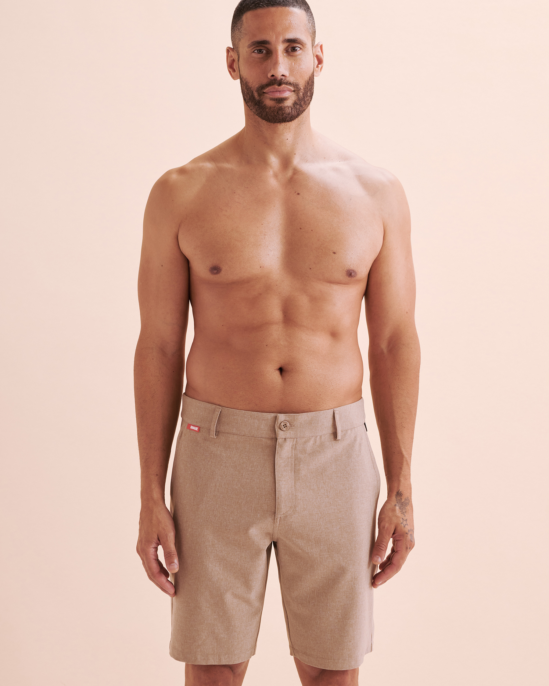 HAMABE Hybrid Shorts Light Khaki 03100038 - View9