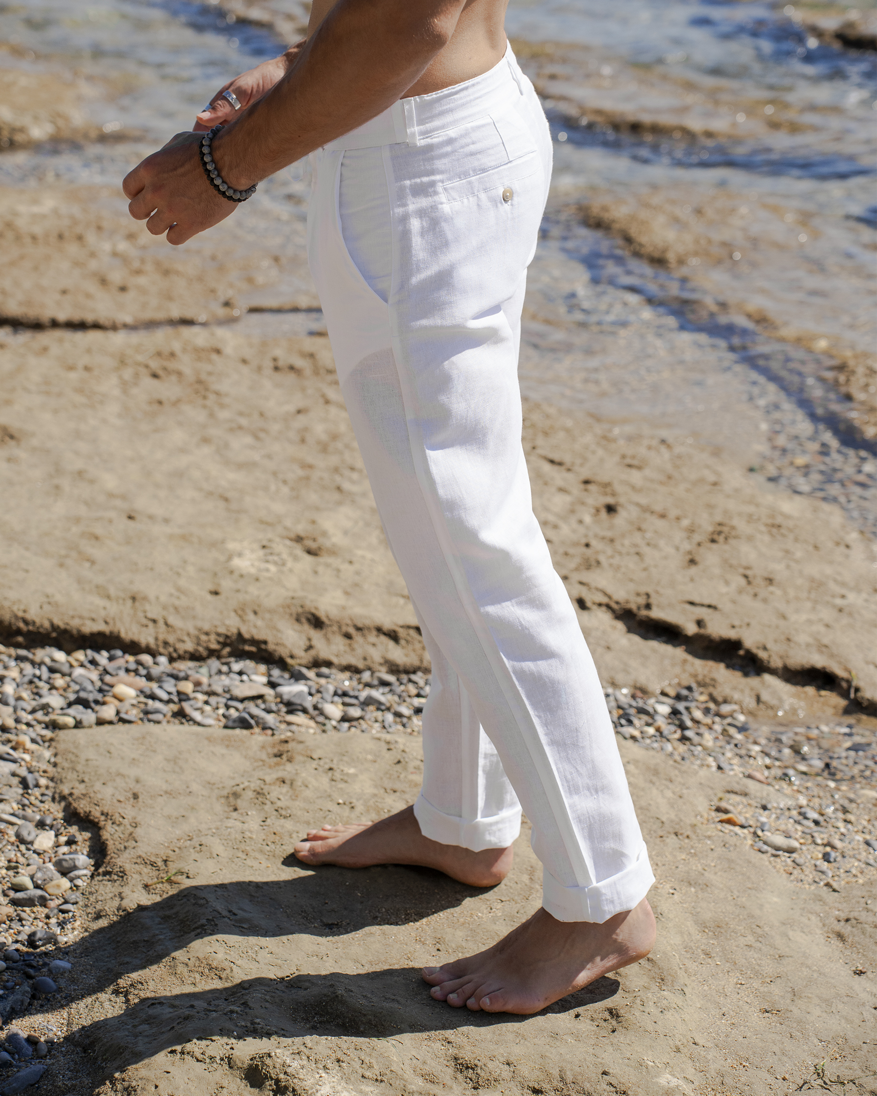 OFF THE BEACH Linen Blend Pants White 04200003 - View4