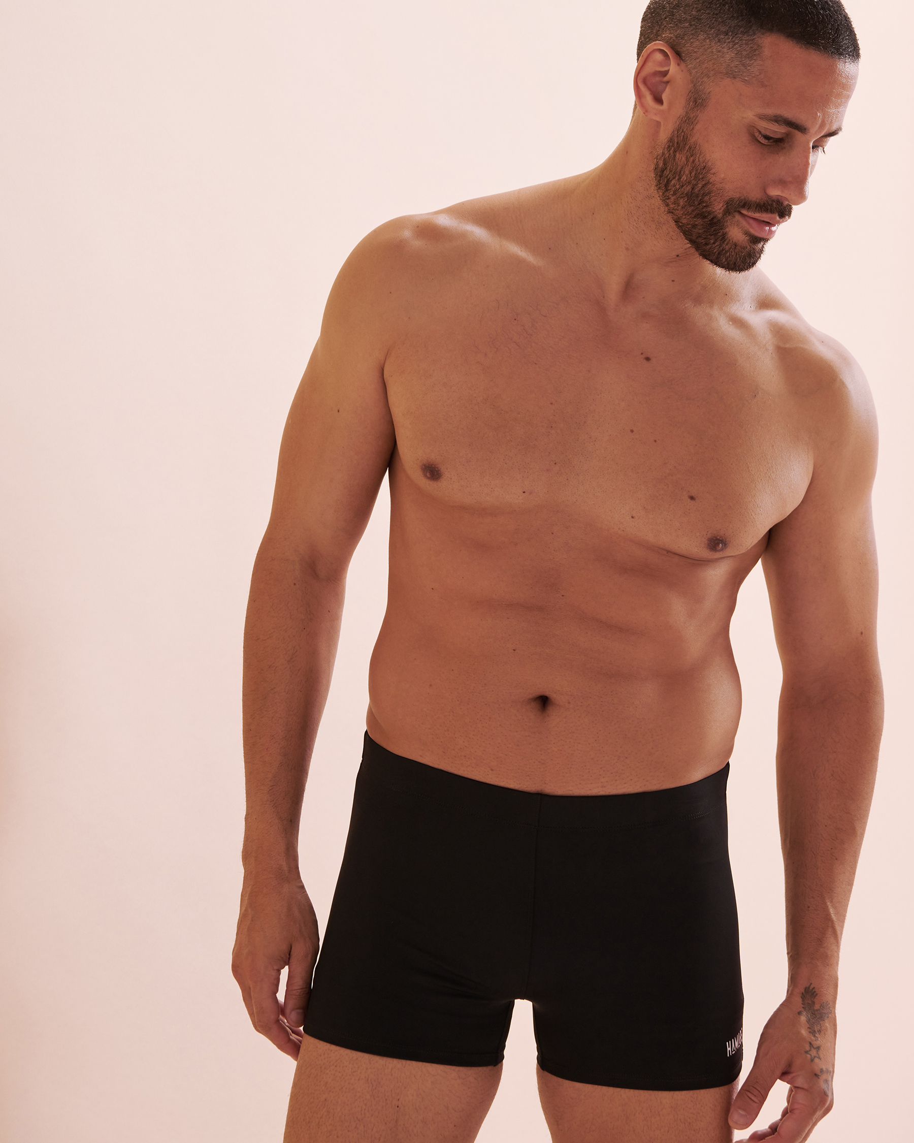 HAMABE Boxer Swimsuit Black 03100045 - View4