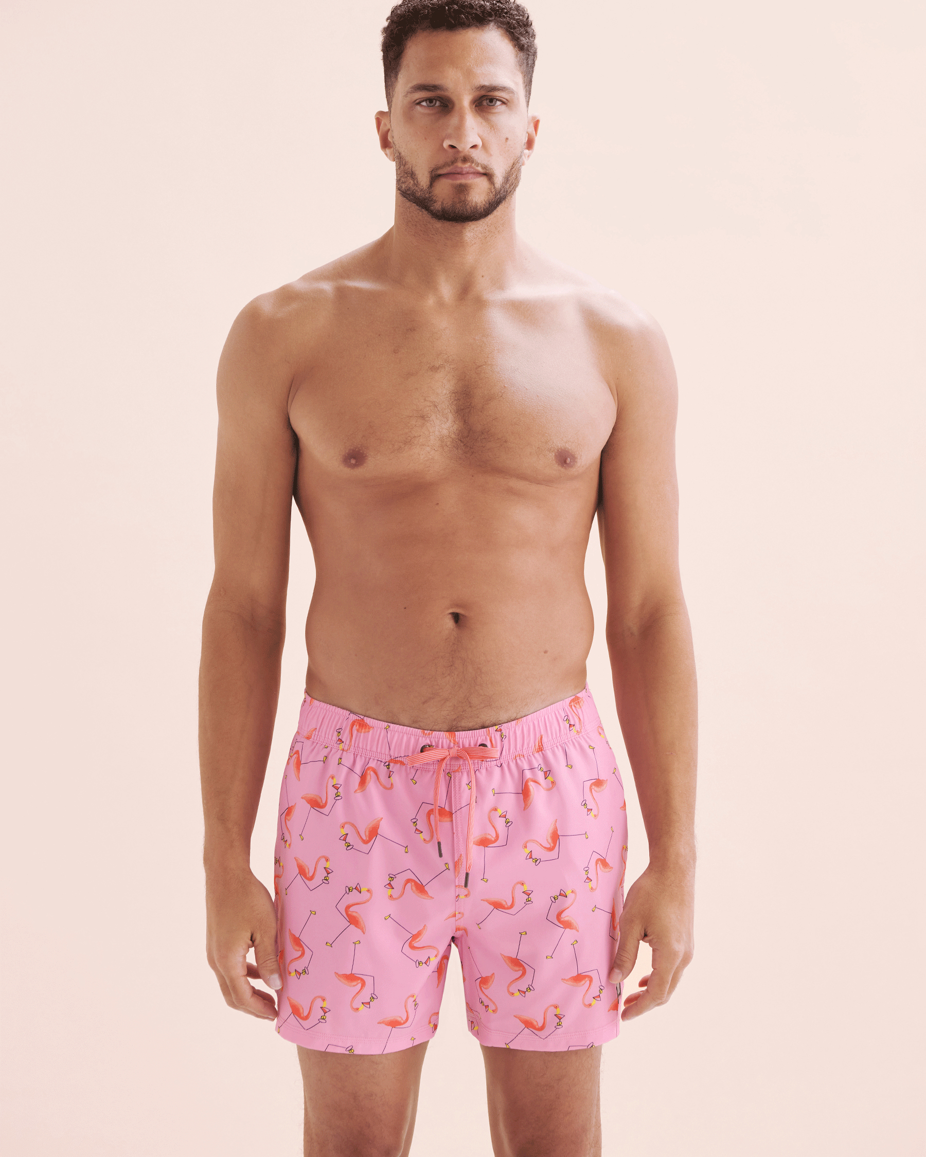 SAXX Oh Buoy Volley Swimsuit Pink Flamigno Print SXSW03L - View8