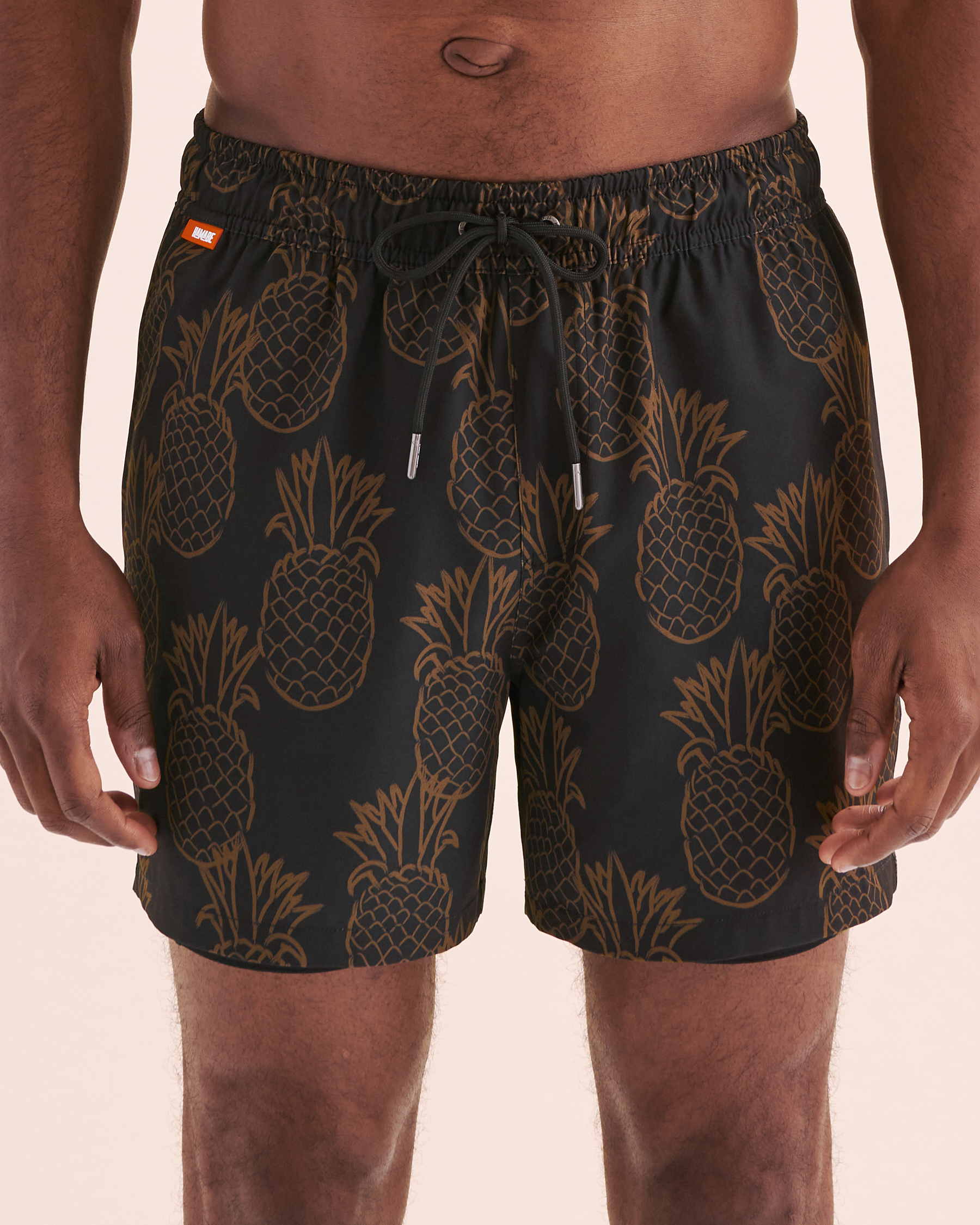 HAMABE Volley Swimsuit with Long Lining Black and brown 03100046 - View1