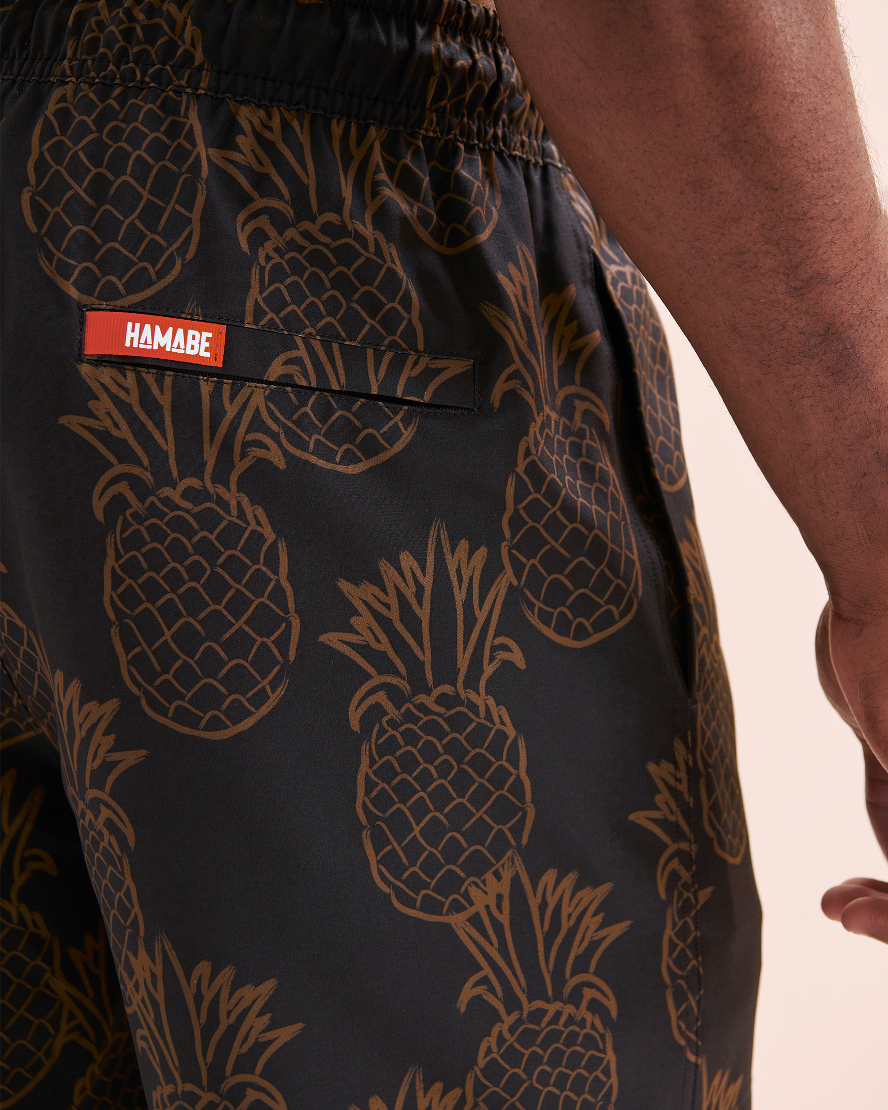 HAMABE Volley Swimsuit with Long Lining Black and brown 03100046 - View4