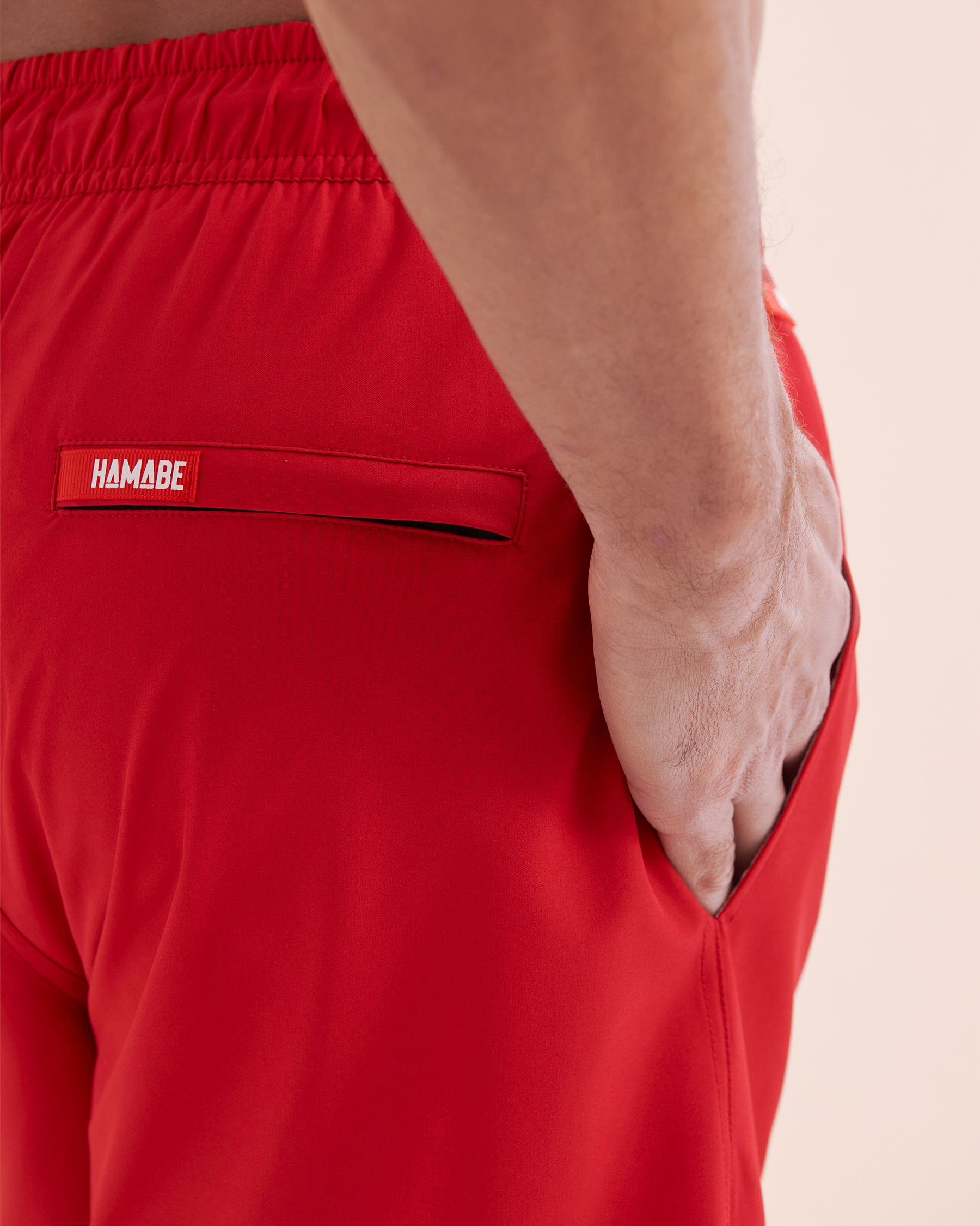HAMABE Volley Swimsuit with Mesh Lining Ski Patrol Red 03100051 - View7