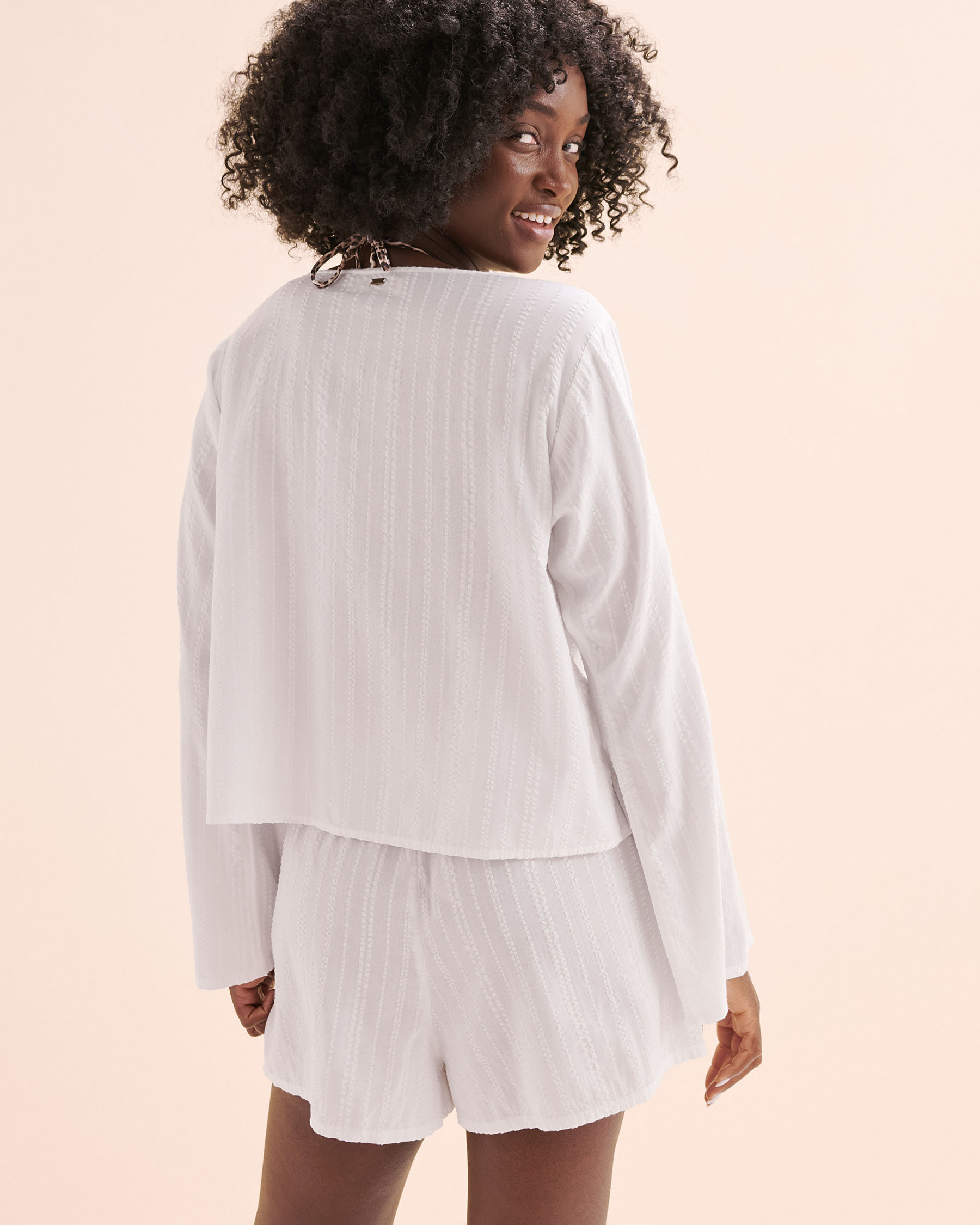 RIP CURL Haze Tie Front Shirt White 06HWSH - View5