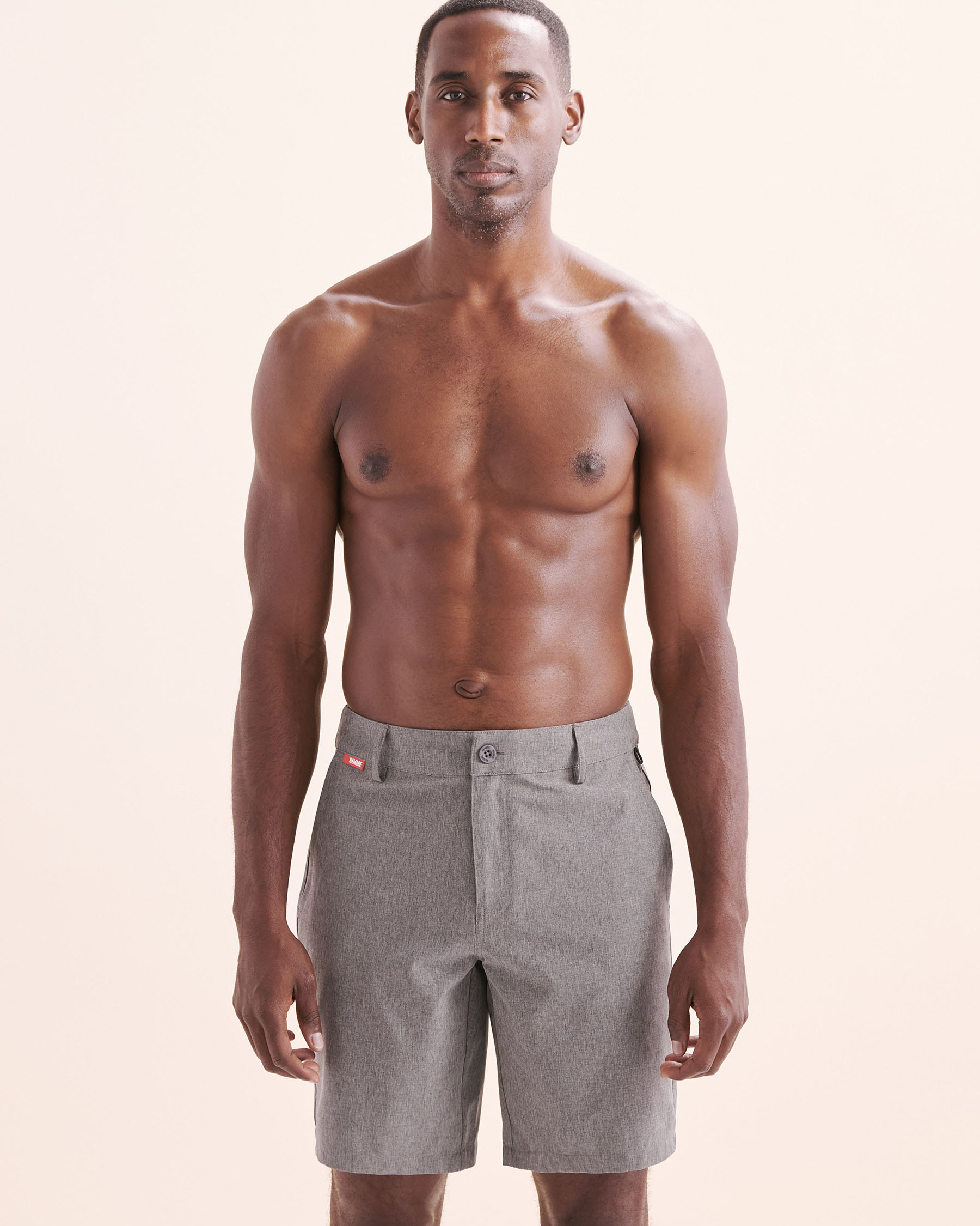 HAMABE Hybrid Short Grey Heather 03100064 - View5