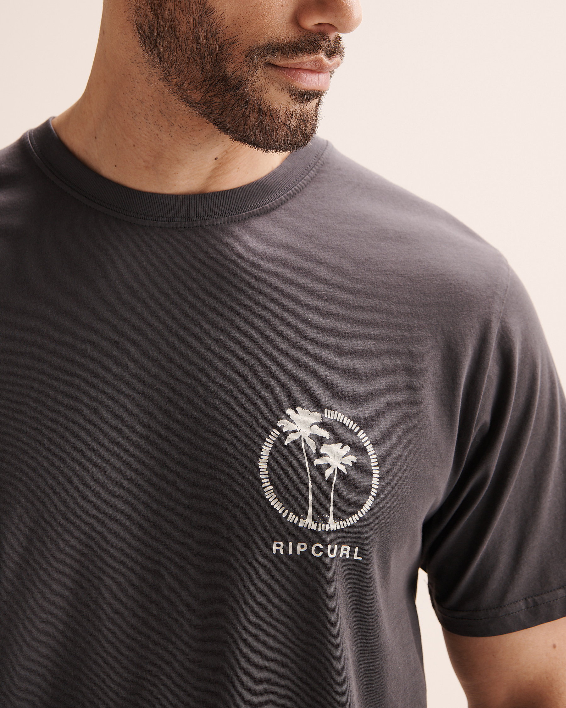 RIP CURL Mod Cali Two Palms T-Shirt Black 0SPMTE - View3