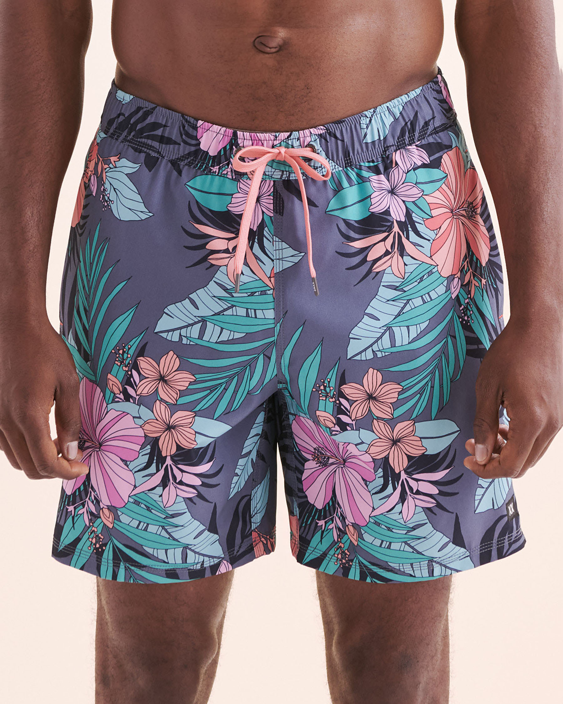 SAXX Oh Buoy 2 in 1 Volley Swimsuit Blue and pink SXSW04L - View5