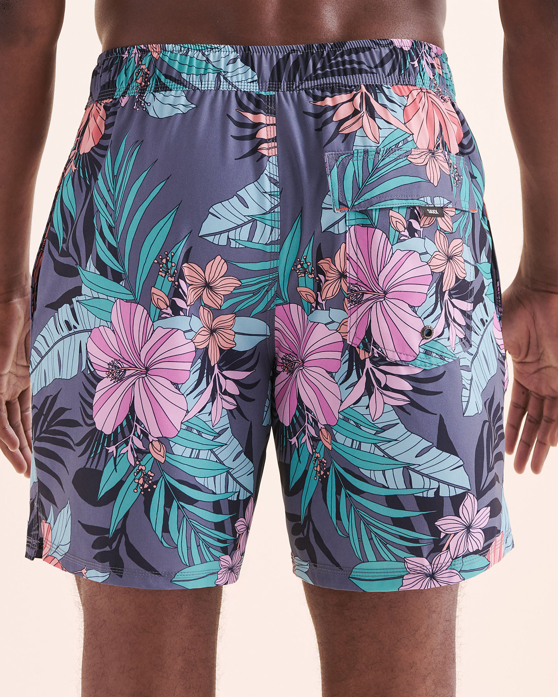 SAXX Oh Buoy 2 in 1 Volley Swimsuit Blue and pink SXSW04L - View6