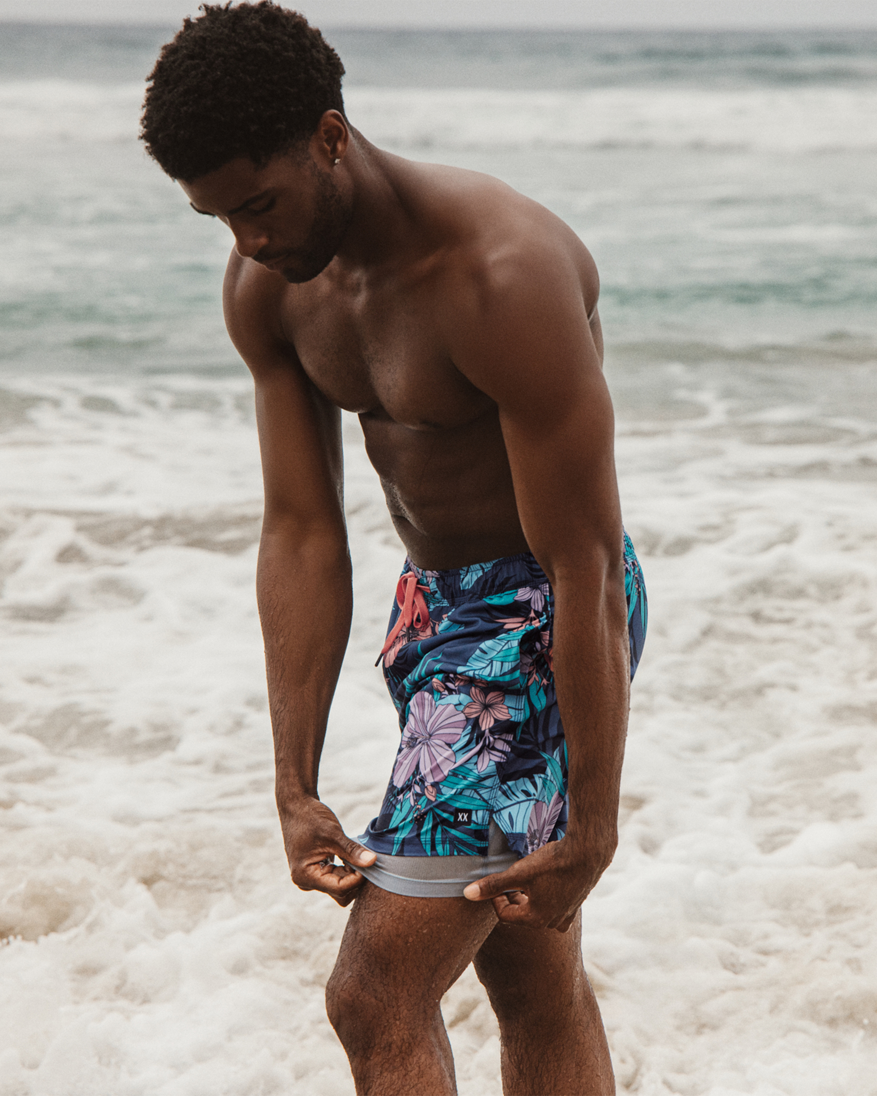 SAXX Oh Buoy 2 in 1 Volley Swimsuit Blue and pink SXSW04L - View4