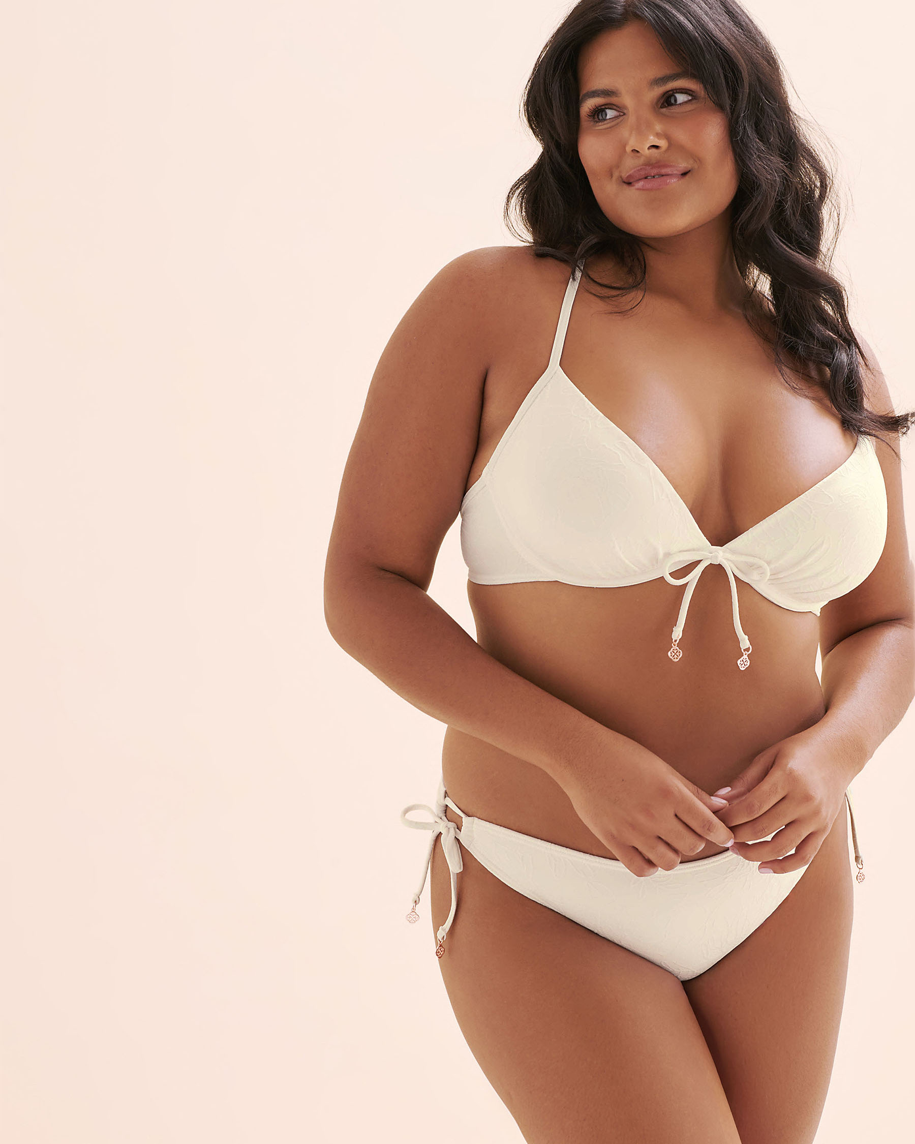 TURQUOISE COUTURE Textured Push-Up Bikini Top White 01100479 - View10