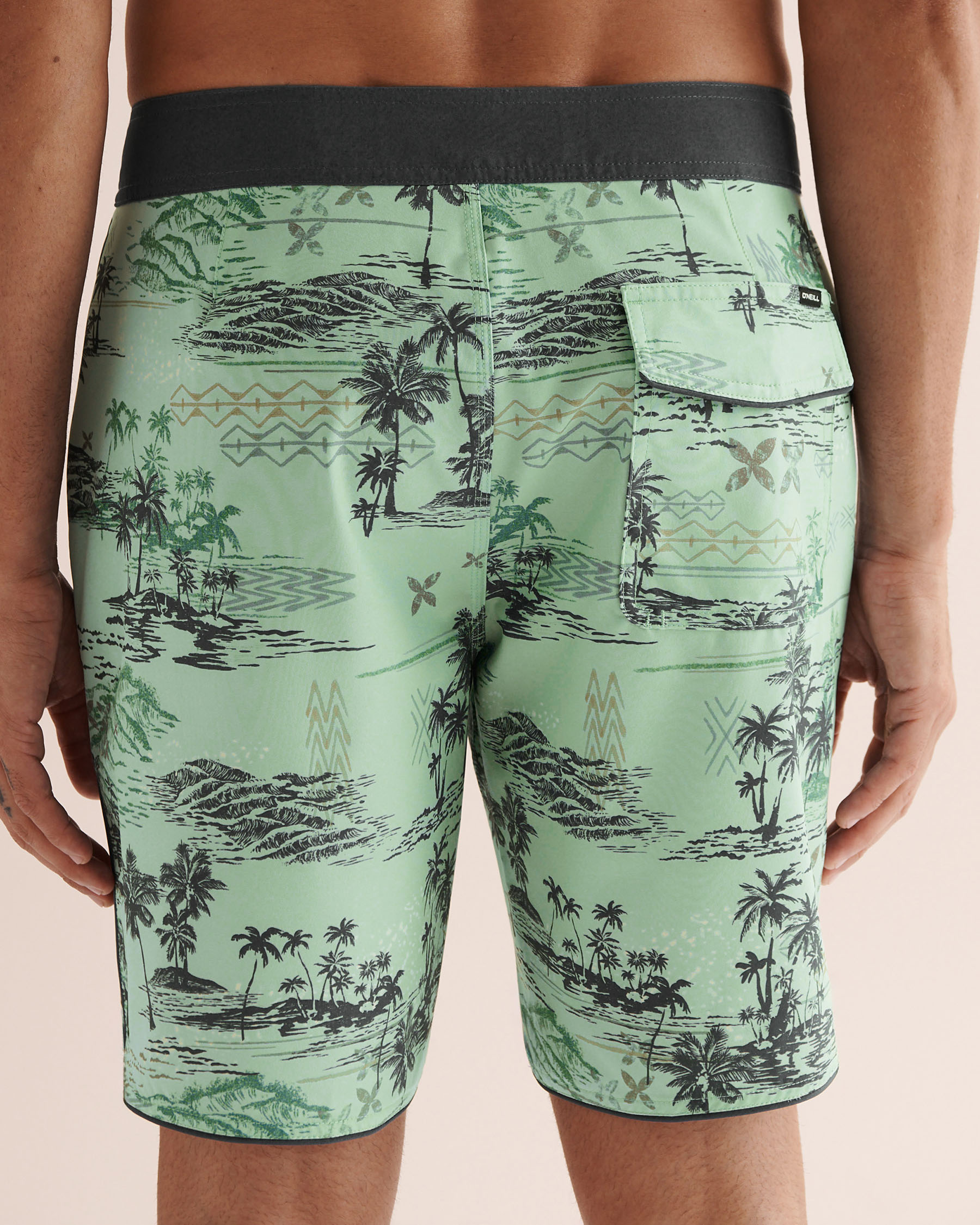 O'NEILL Hyperfreak Mysto Scallop 19'' Boardshort Green SP2610608 - View2
