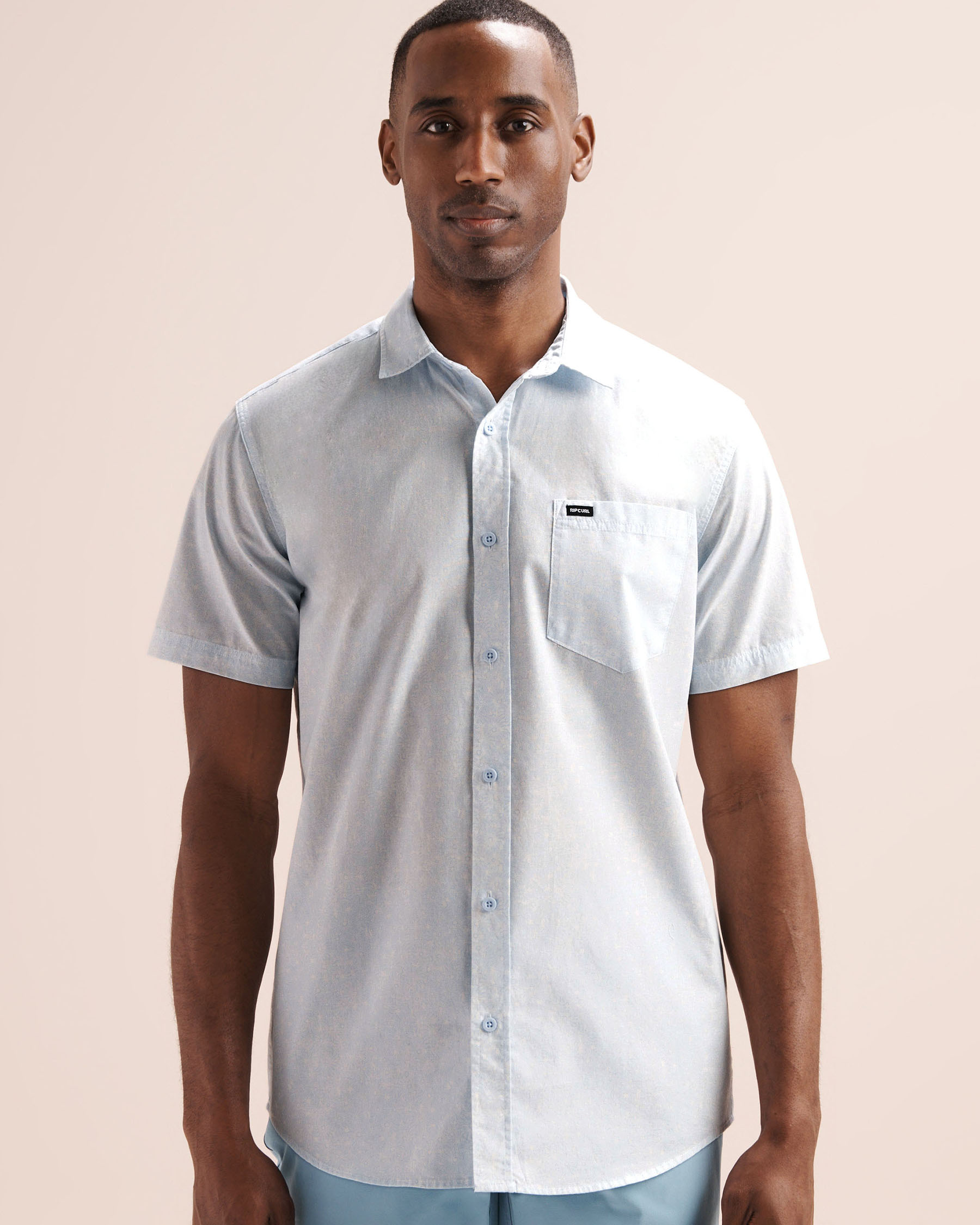 RIP CURL Hypno Micro Short Sleeves Shirt Glacier Blue 06MMSH - View4