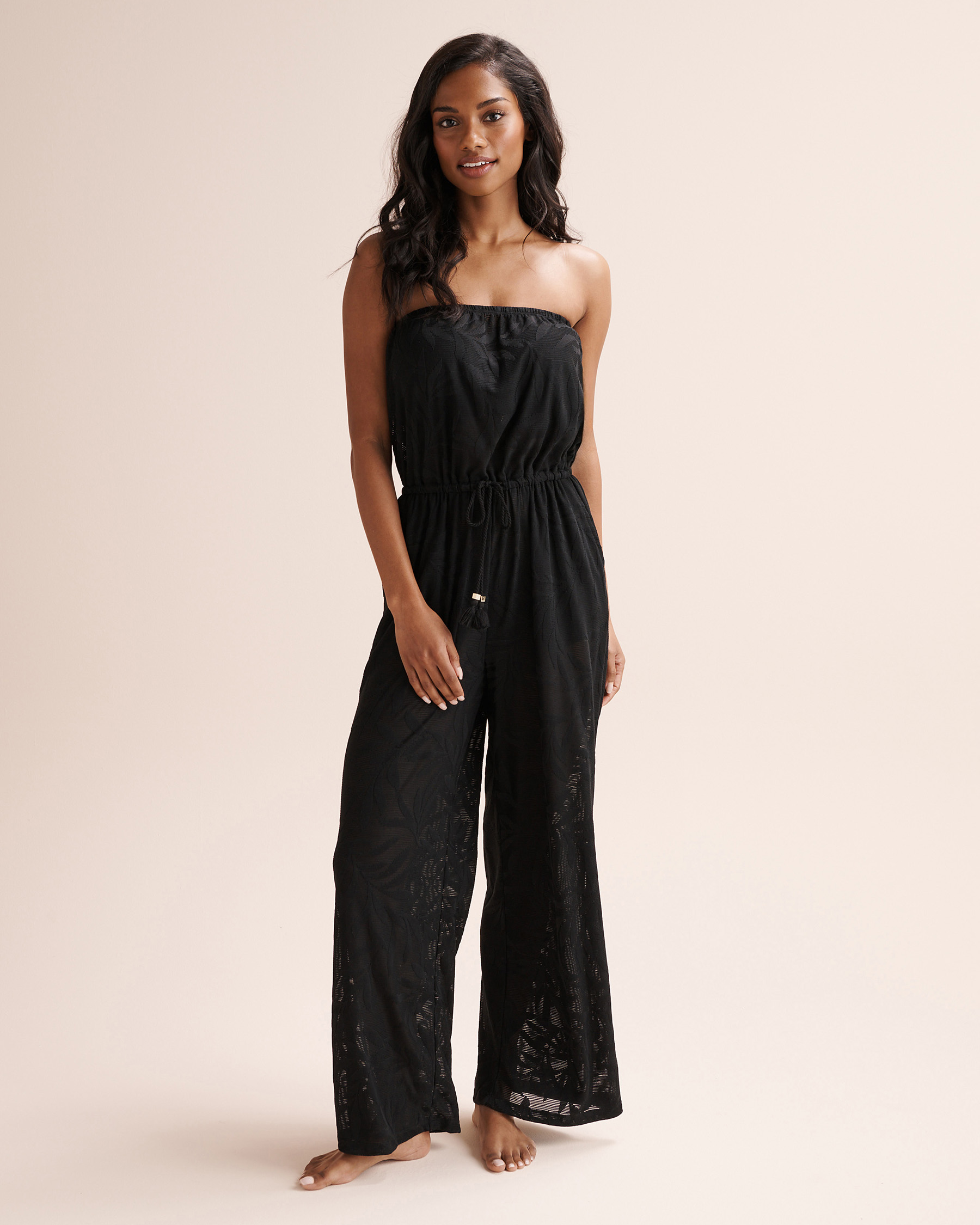 COSTA DEL REY Leaf Bandeau Jumpsuit Black 02300185 - View5