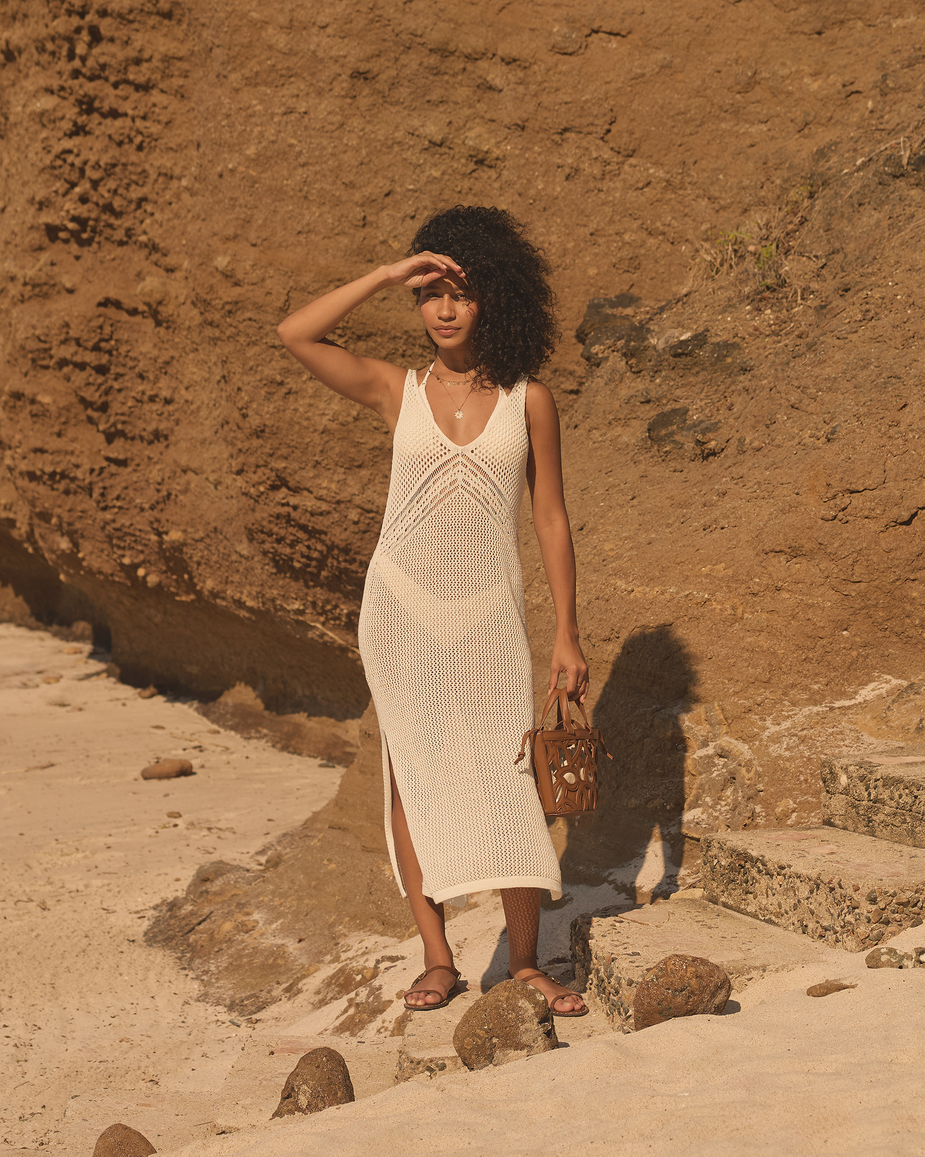 MY BIKINI STORY Long Crochet Dress White 02300184 - View6