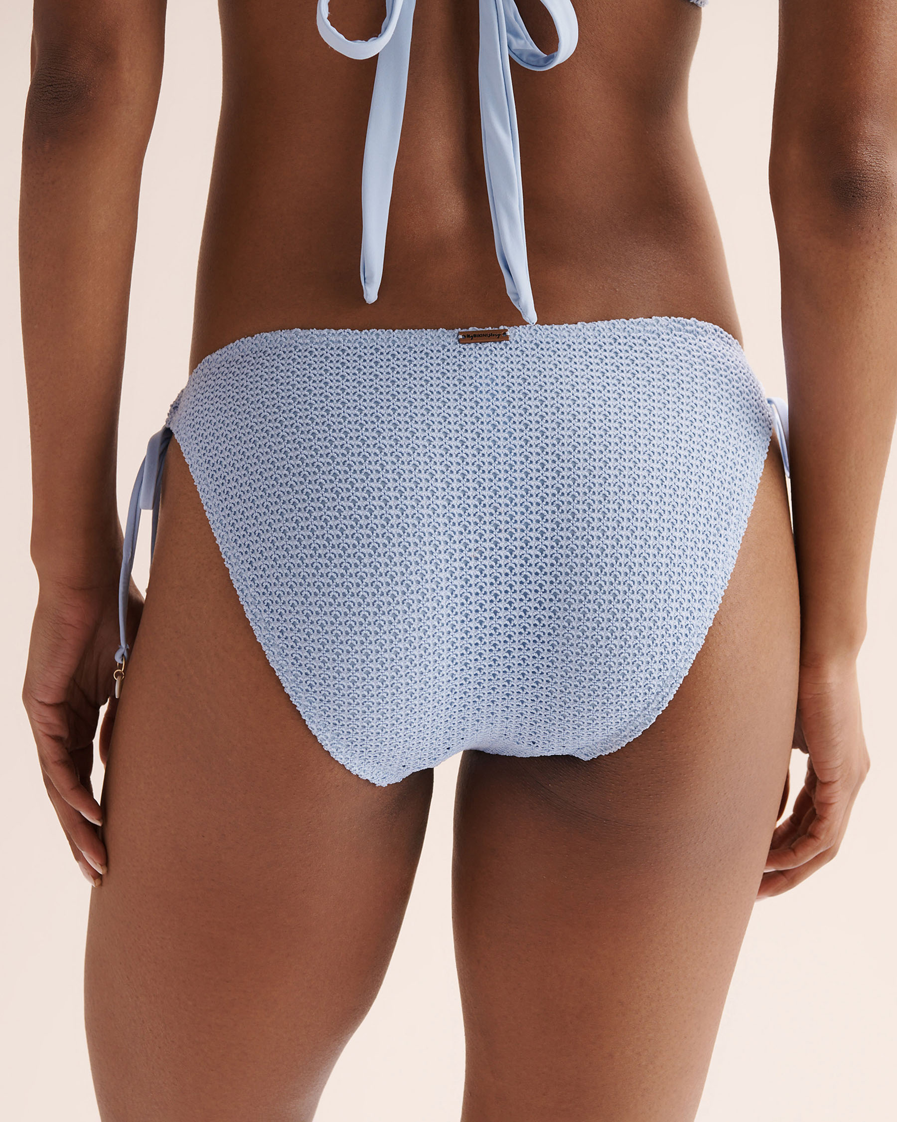 MY BIKINI STORY Crochet Low-Rise Bikini Bottom Serenity Blue 01300537 - View2