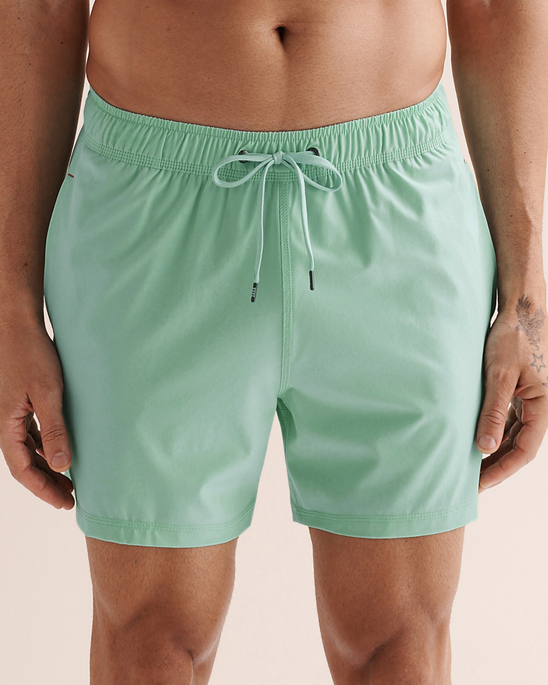 SAXX Oh Buoy 2N1 Stretch 5" Volley Simwsuit With Liner Mint Green SXSW03L - View1