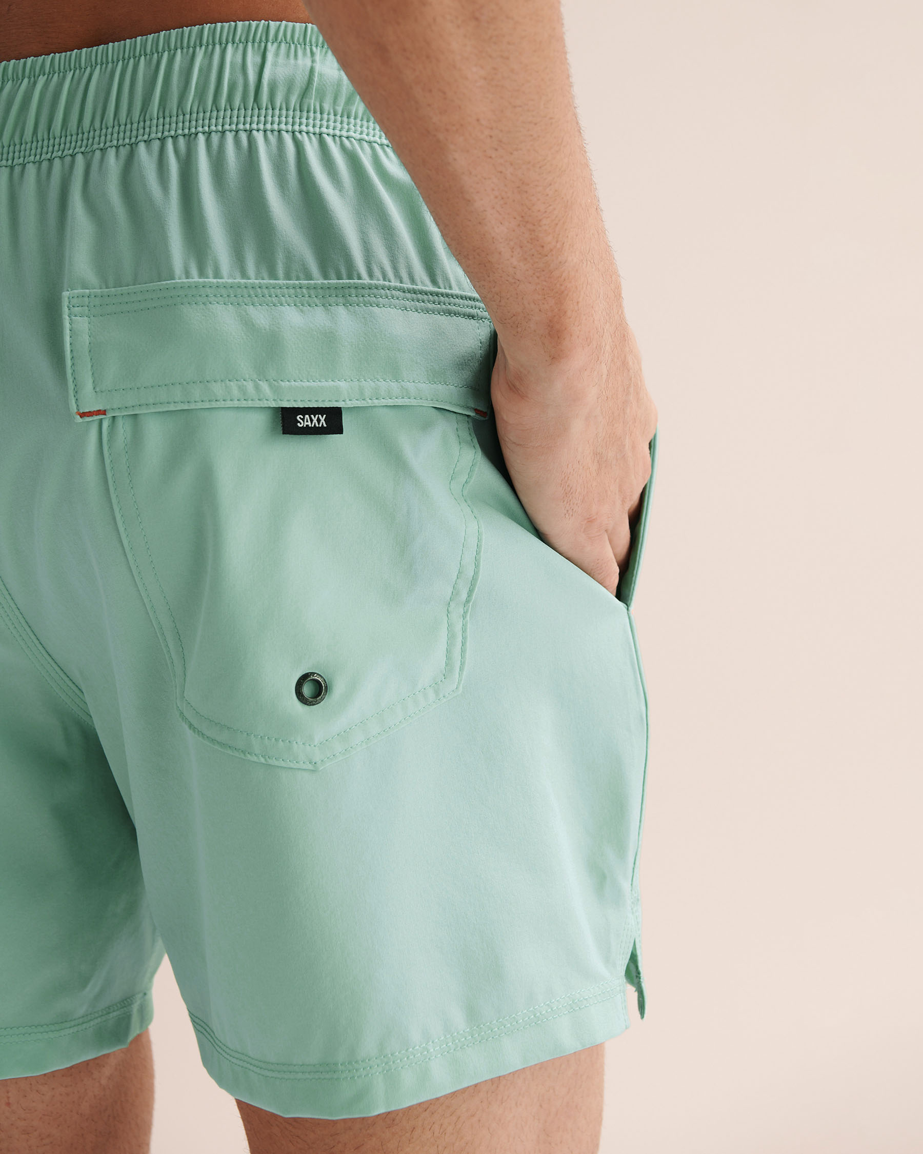 SAXX Oh Buoy 2N1 Stretch 5" Volley Simwsuit With Liner Mint Green SXSW03L - View4