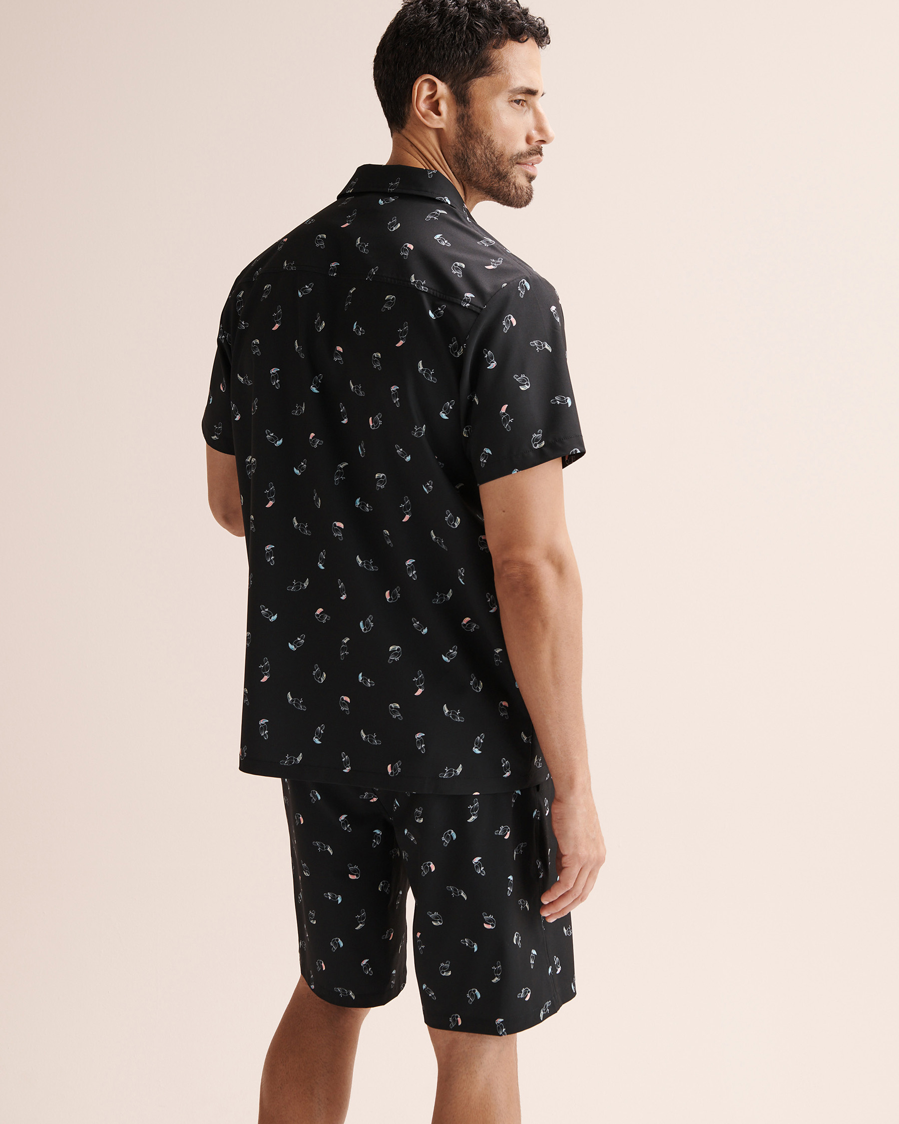 HAMABE Short Sleeves Shirt Black 04100053 - View4