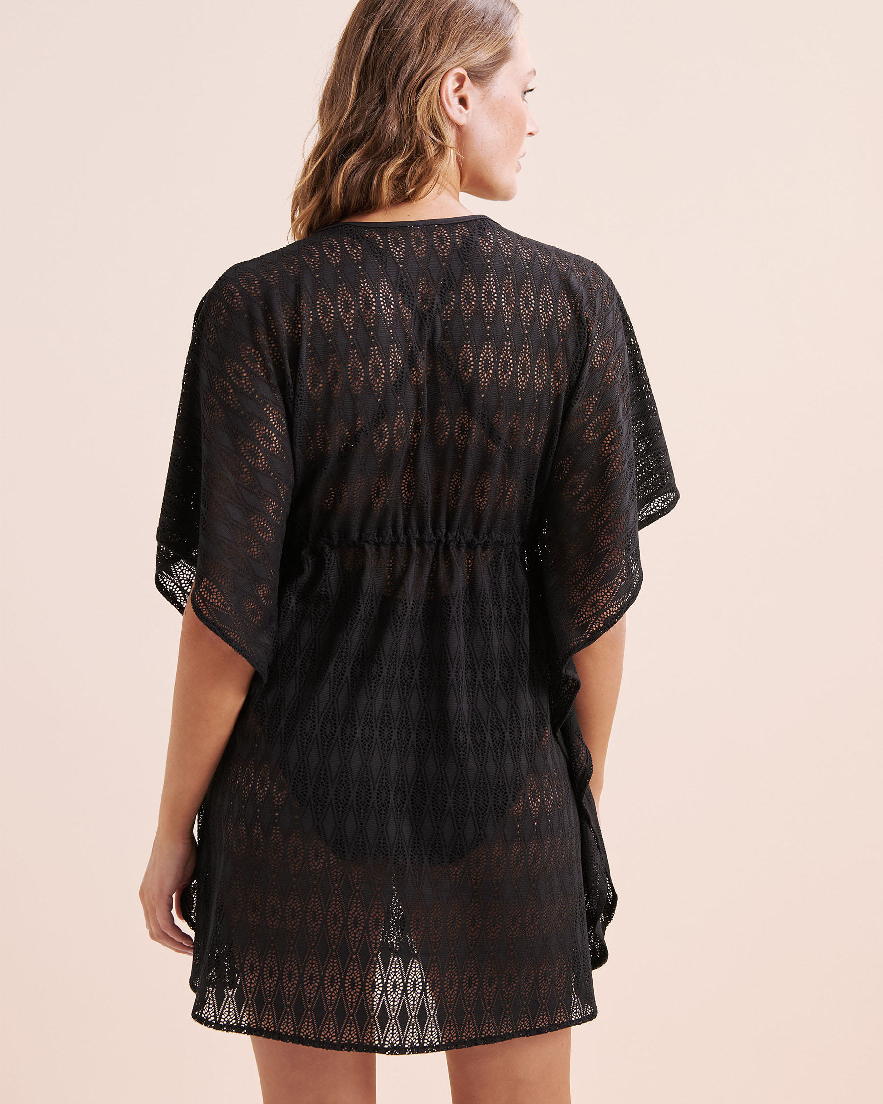 BLEU ROD BEATTIE Sunkissed Crochet Caftan Cover Up Black RBSC26801 - View2